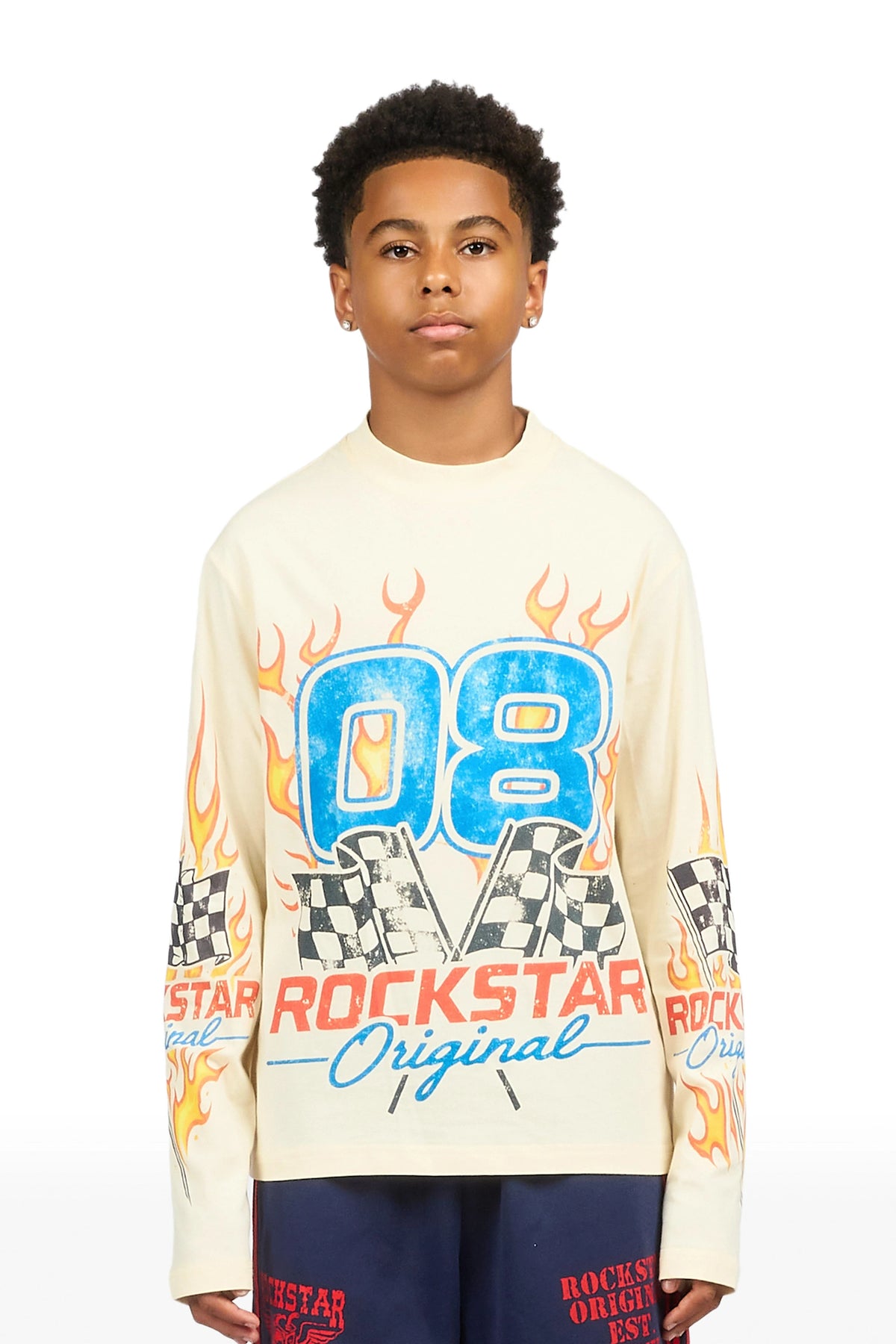 Boys Liam Sand Long Sleeve Graphic T-Shirt