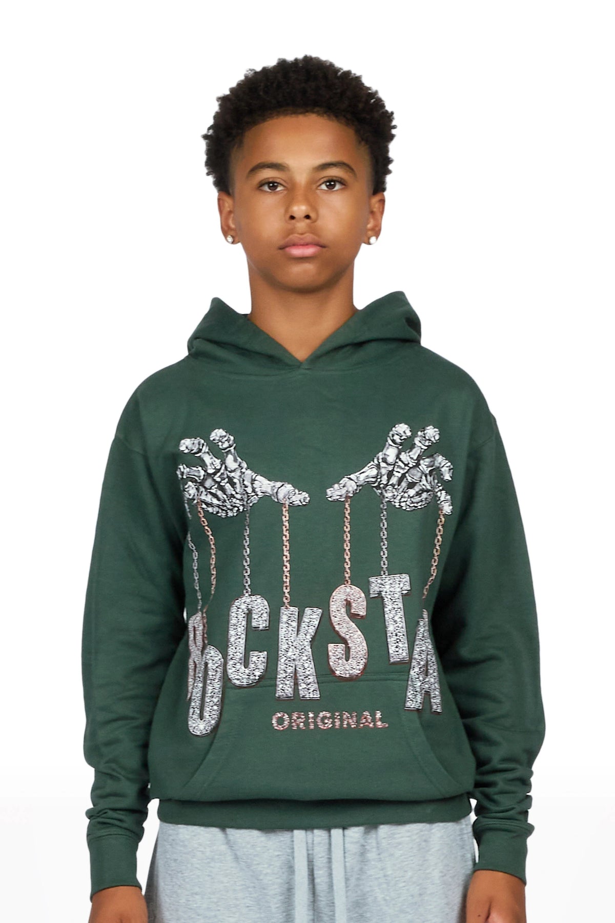 Boys Hicks Alpine Green Graphic Hoodie