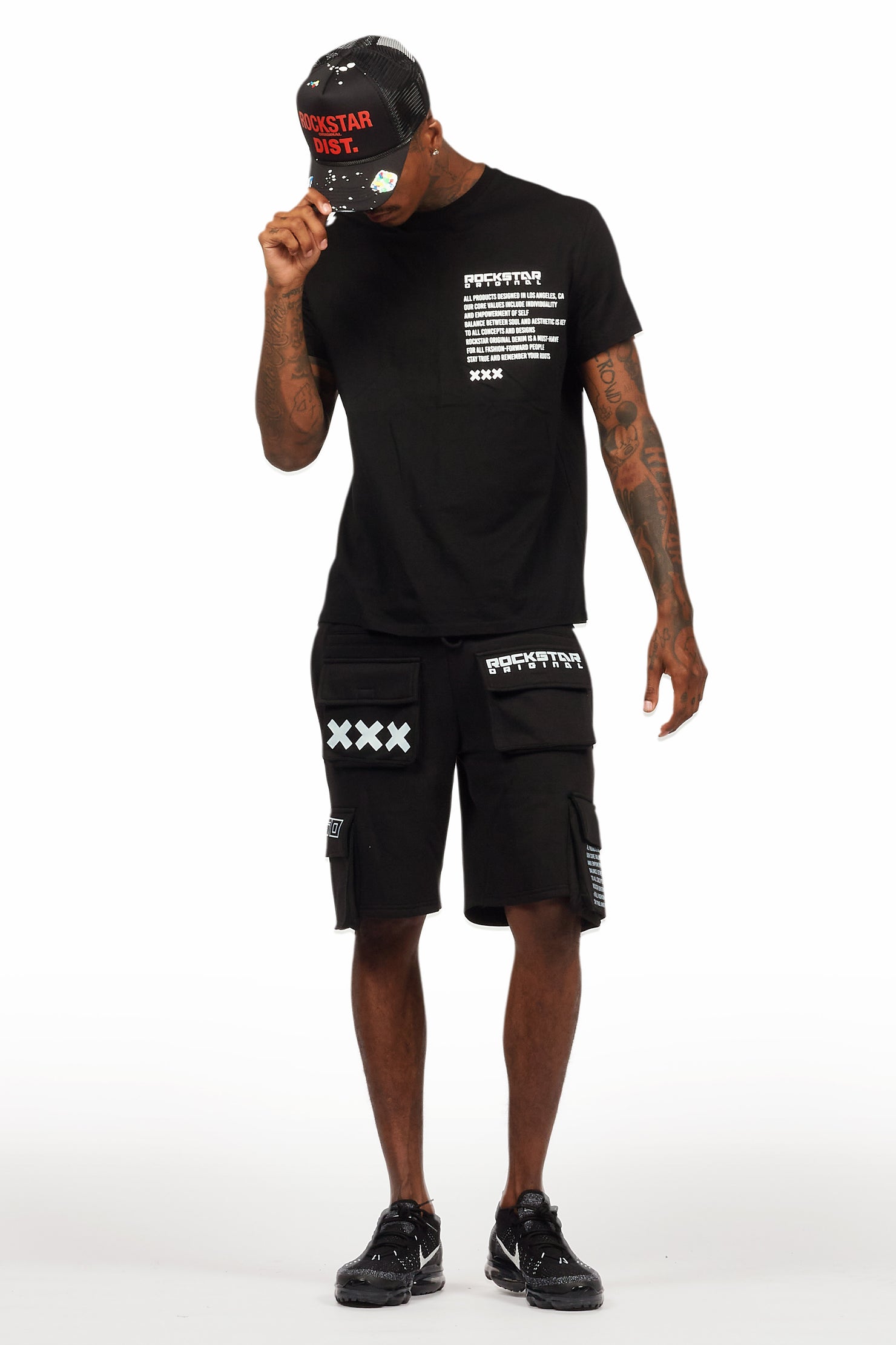 Jash Black/White Short Set