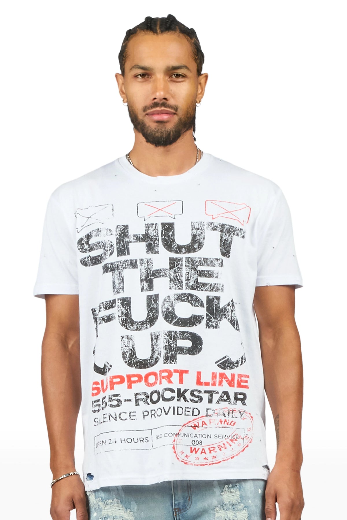 Emrys White Oversized Graphic T-Shirt