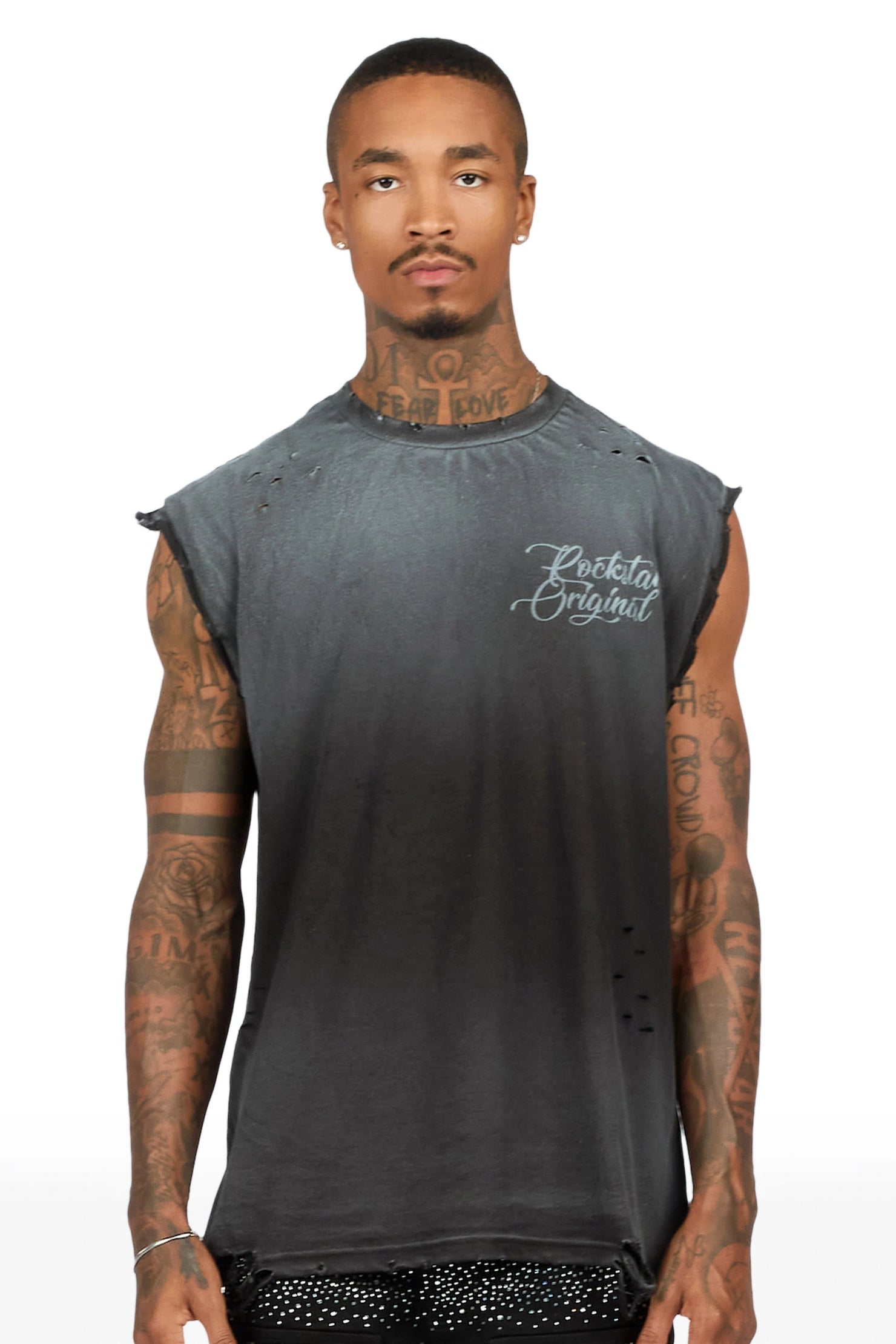 Kursi Black Cut Off T-Shirt
