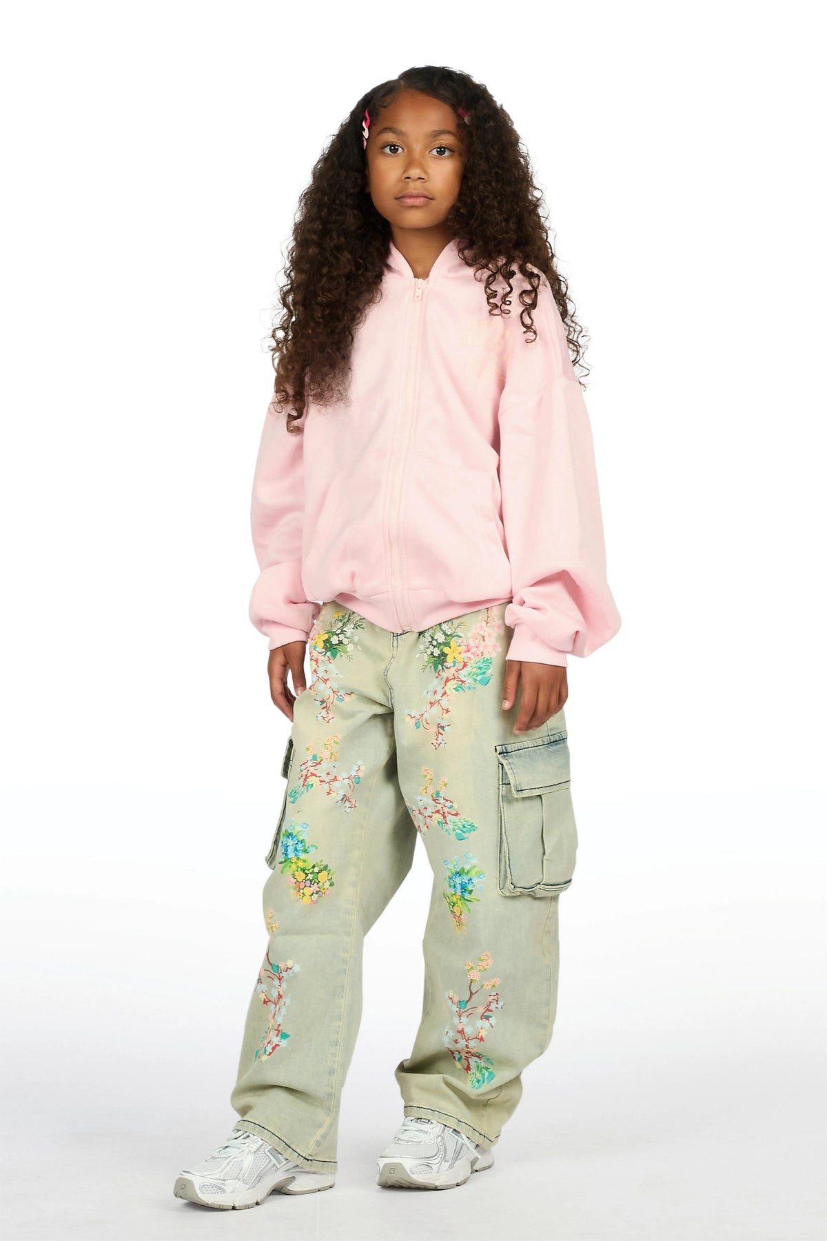 Girls Nellya 2.0 Pink/Pink Zip Up Hoodie