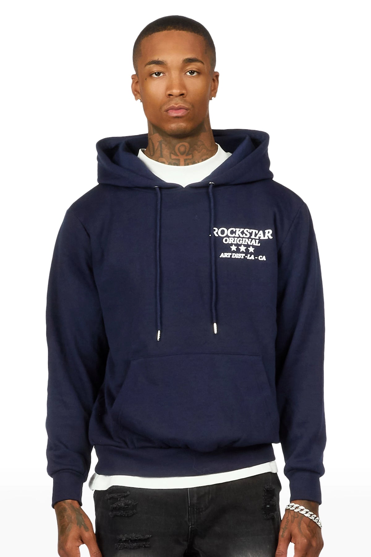 Damek Navy Graphic Hoodie
