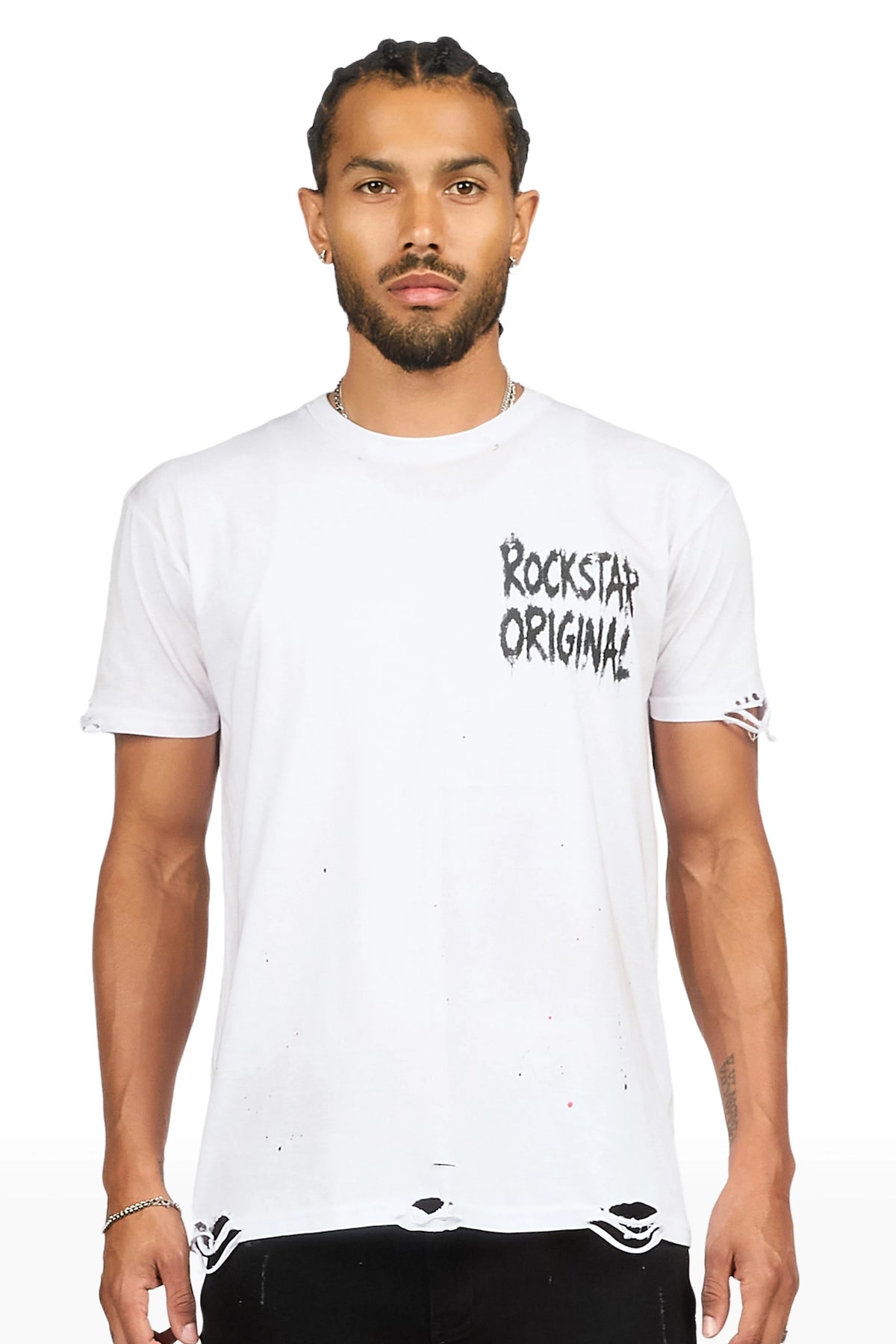 Caius White Oversized Graphic T-Shirt