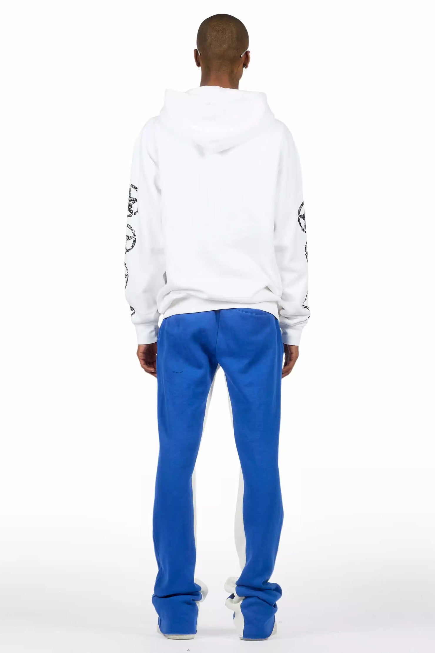 Wizzurd White/Royal Blue Hoodie Stacked Track Set