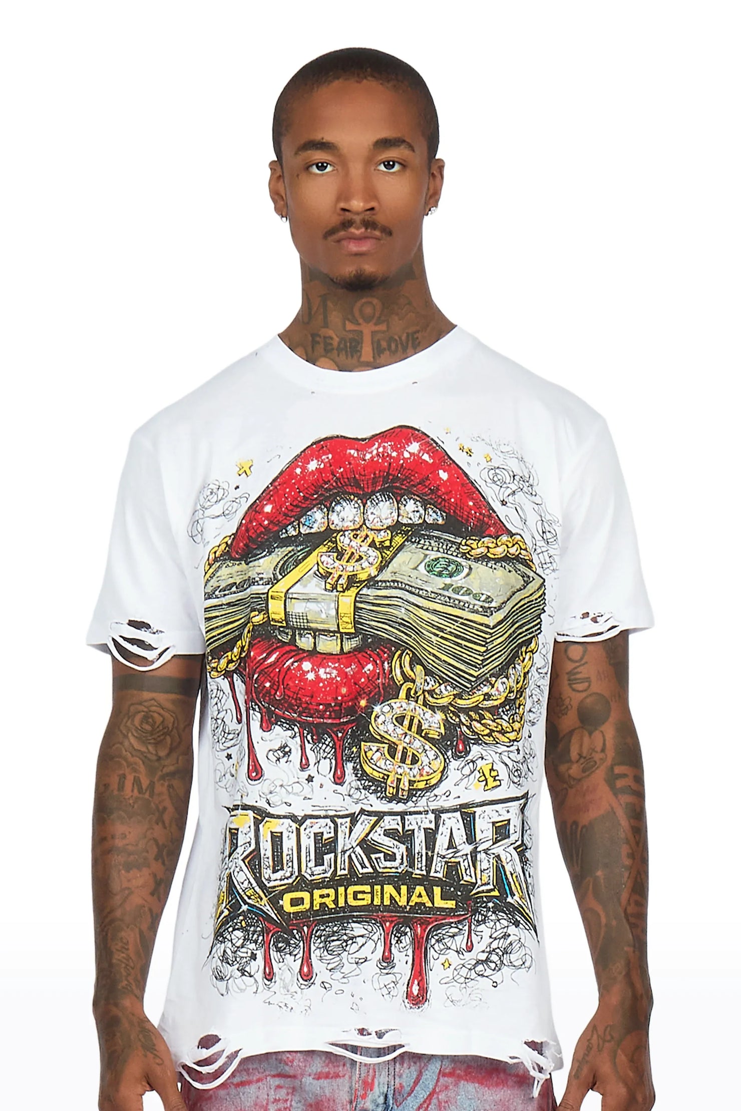 Tevyn White Oversized Graphic T-Shirt