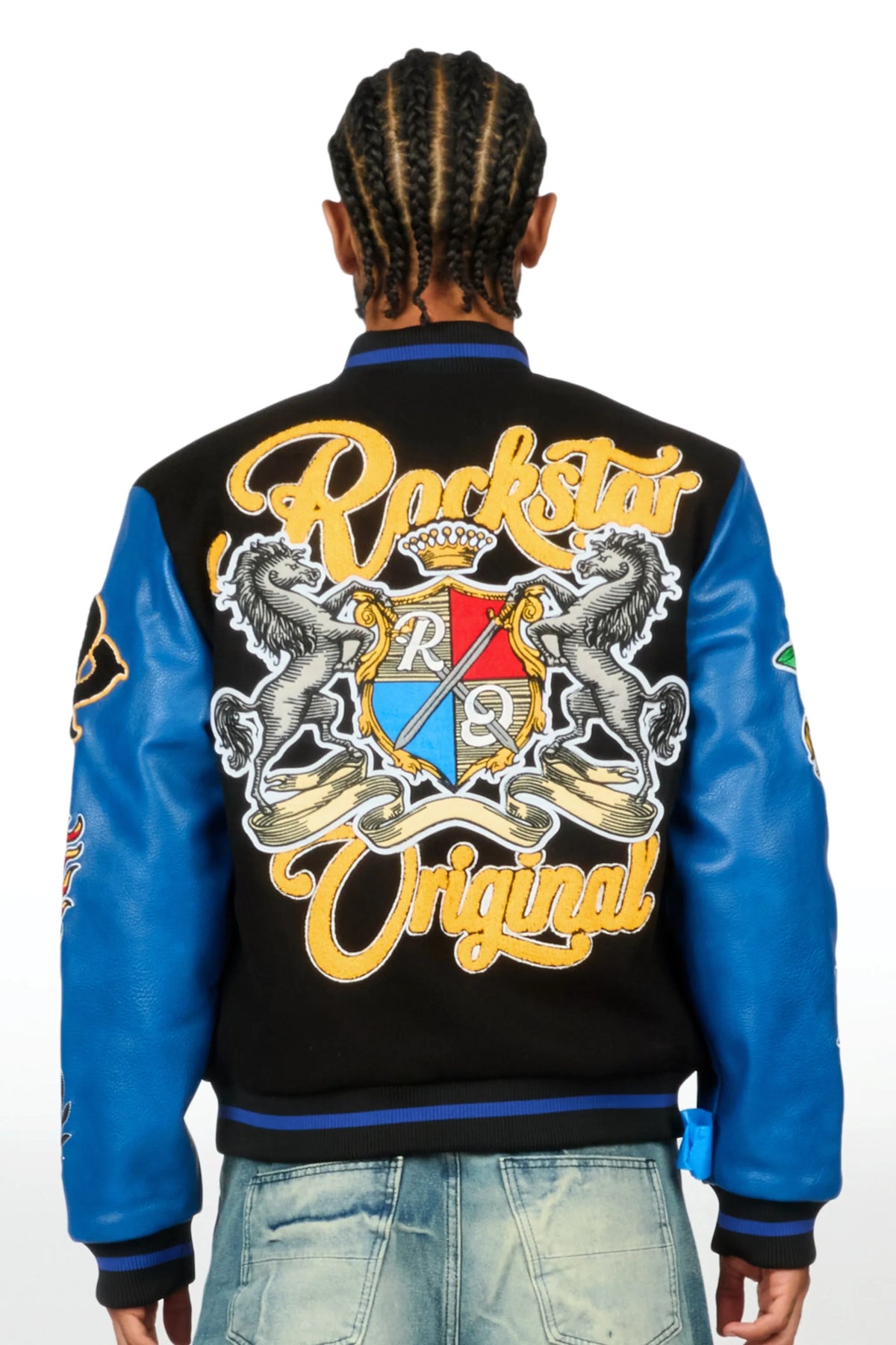 Dallas Black/Royal Varsity Jacket