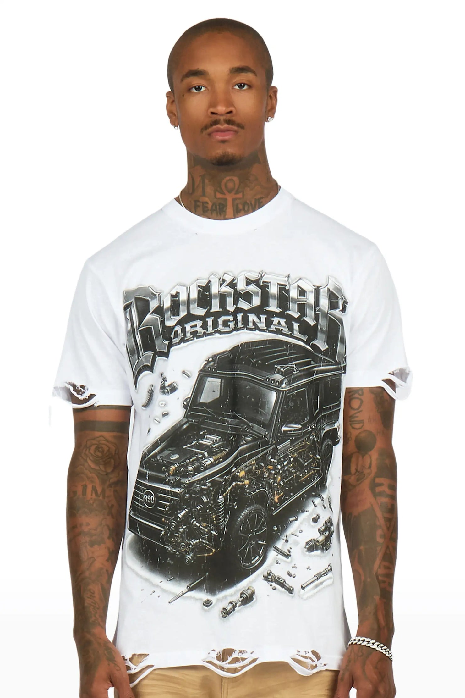 Mazon White Oversized Graphic T-Shirt