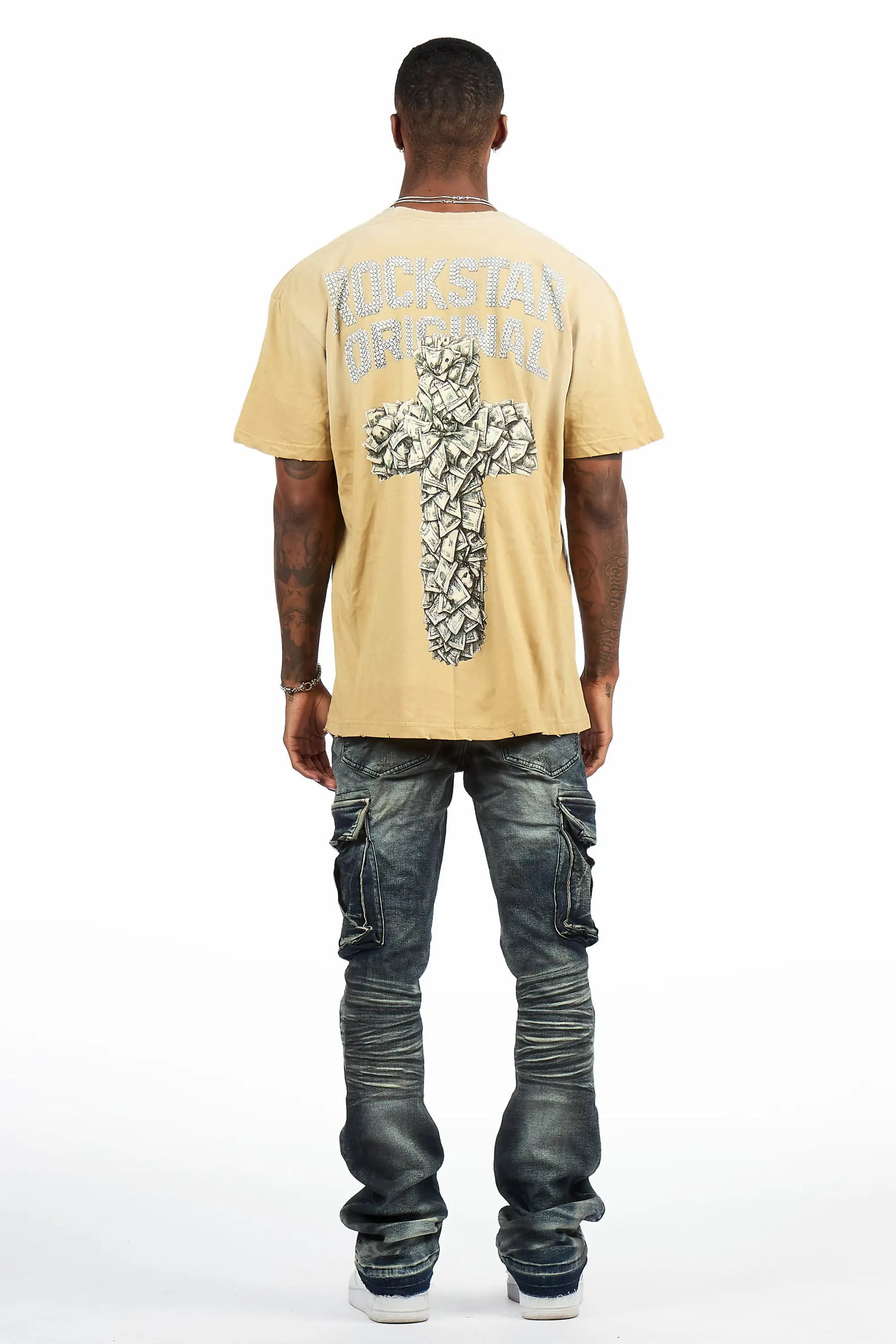 Cruz Dark Blue Stacked Fit Jean