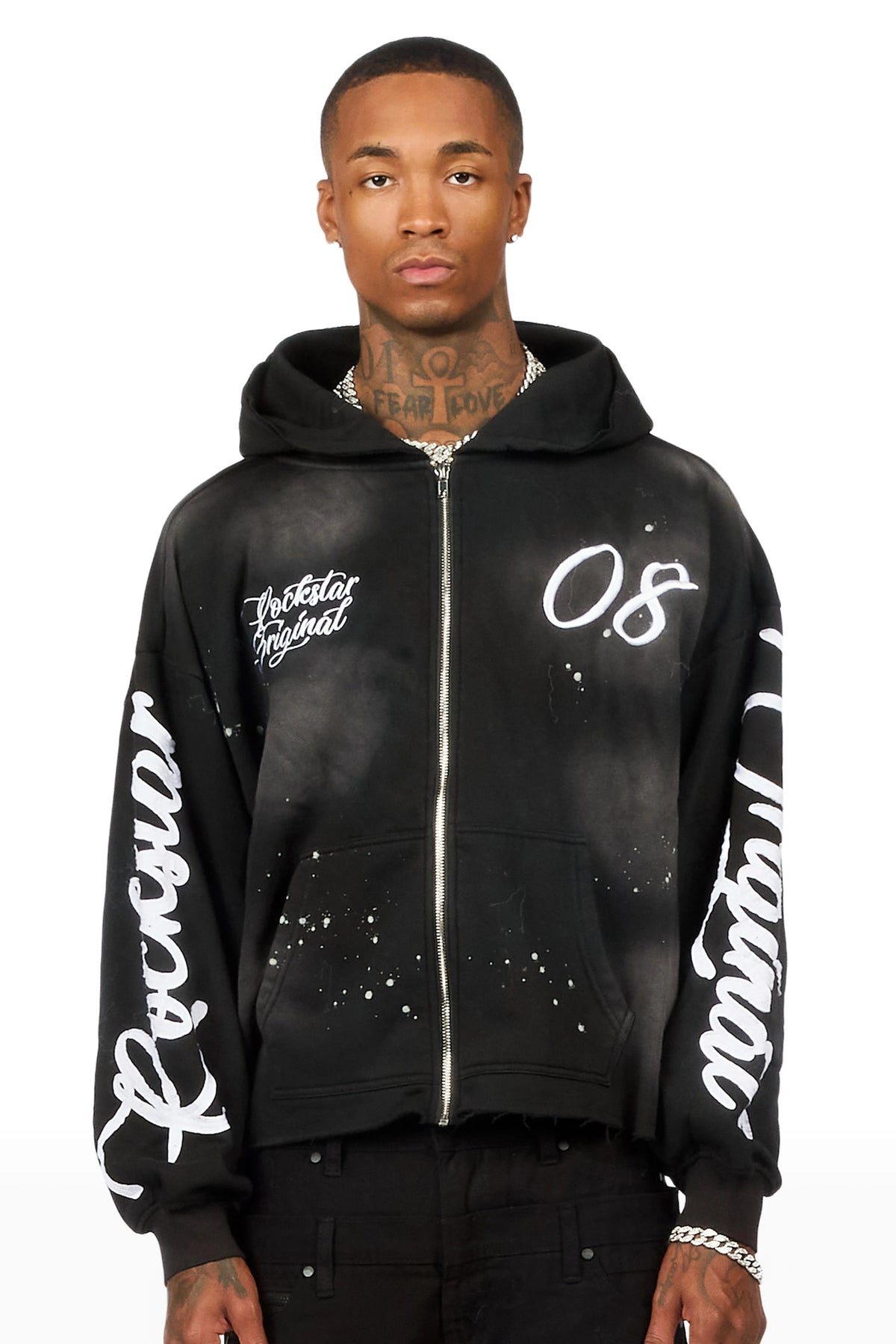 Hanif Black Zip Up Hoodie