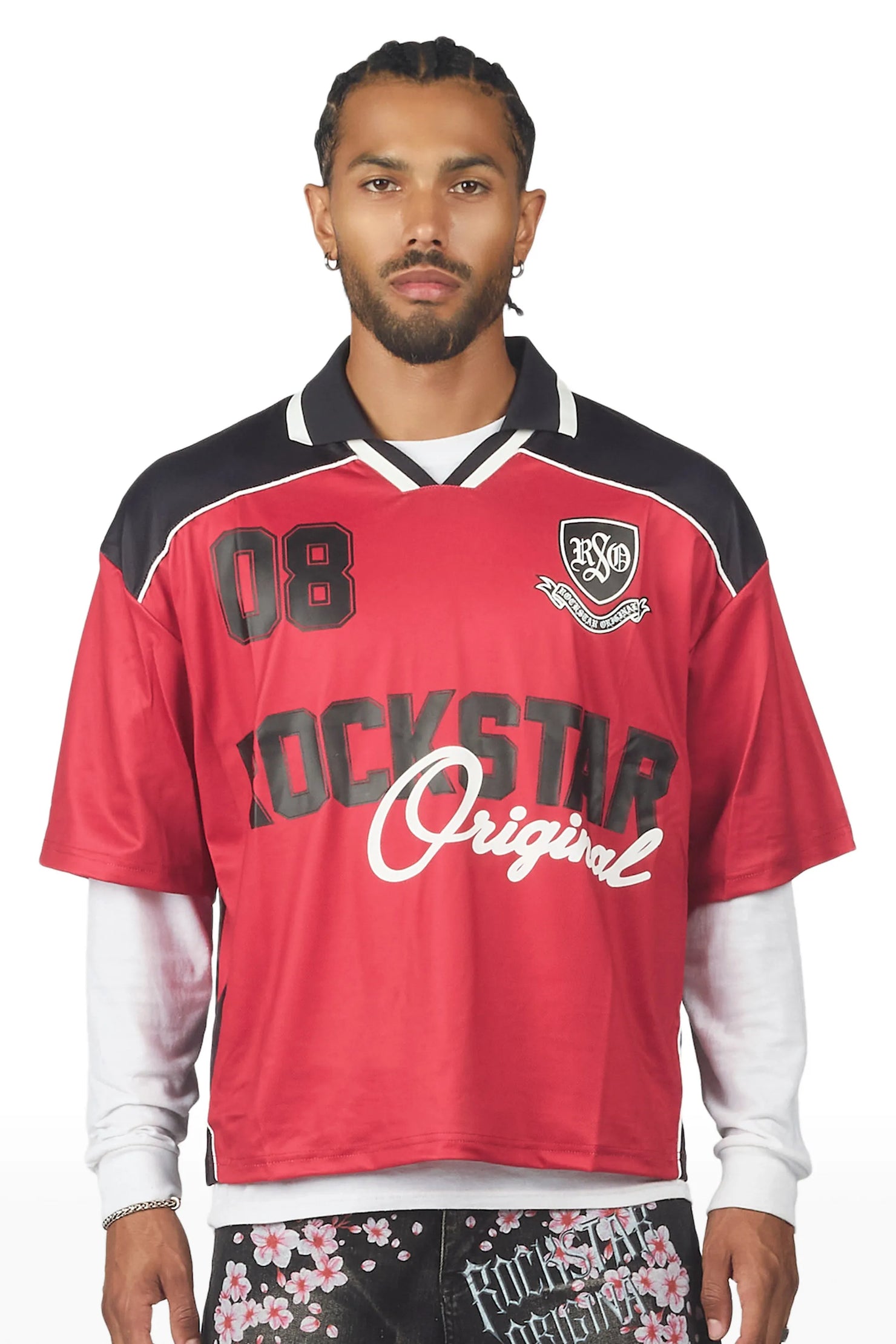 Roche Red World Soccer Inspired Graphic Jersey