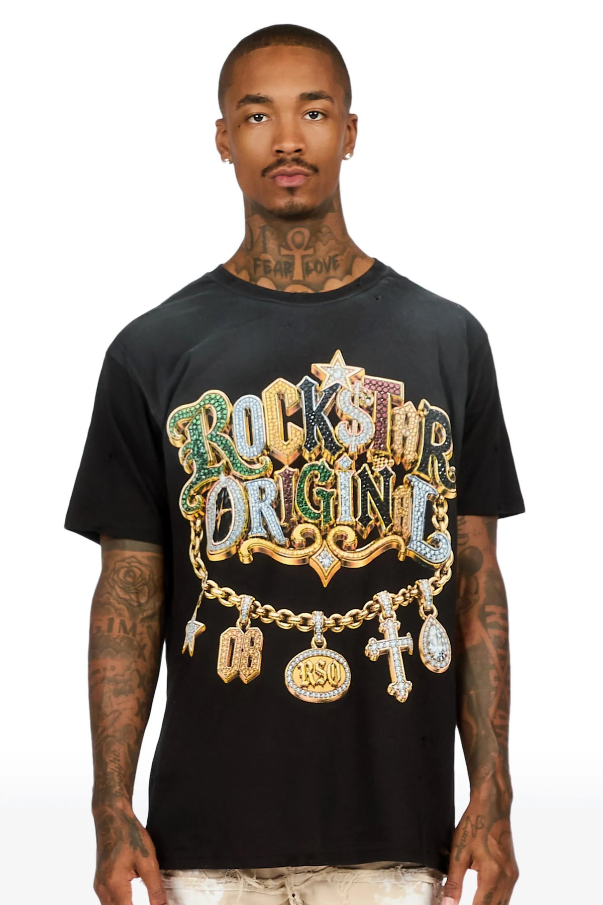 Pendant Black Oversized Graphic T-Shirt