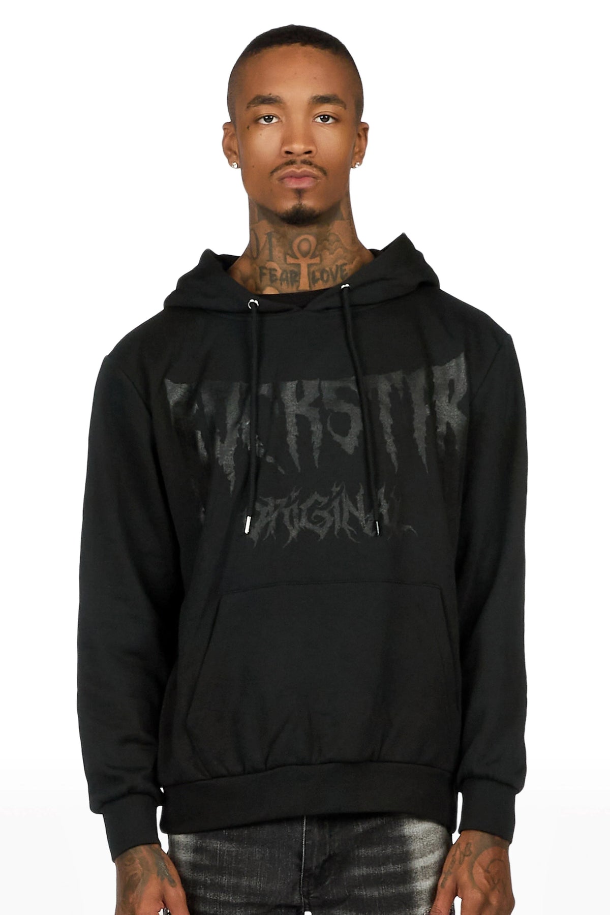 Andros Black Graphic Hoodie