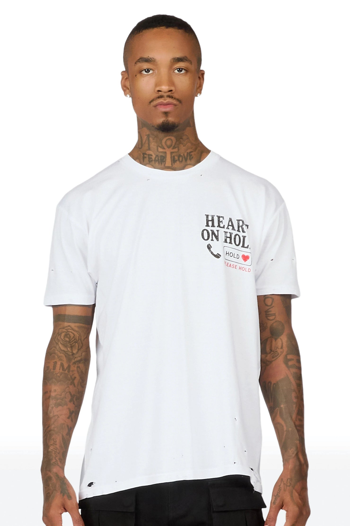 Kaizen White Oversized Graphic T-Shirt