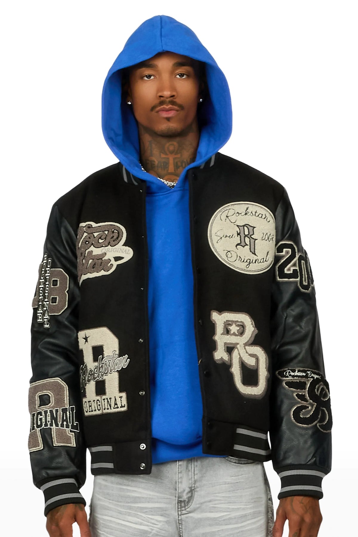 Ghoster Black/Grey Varsity Jacket