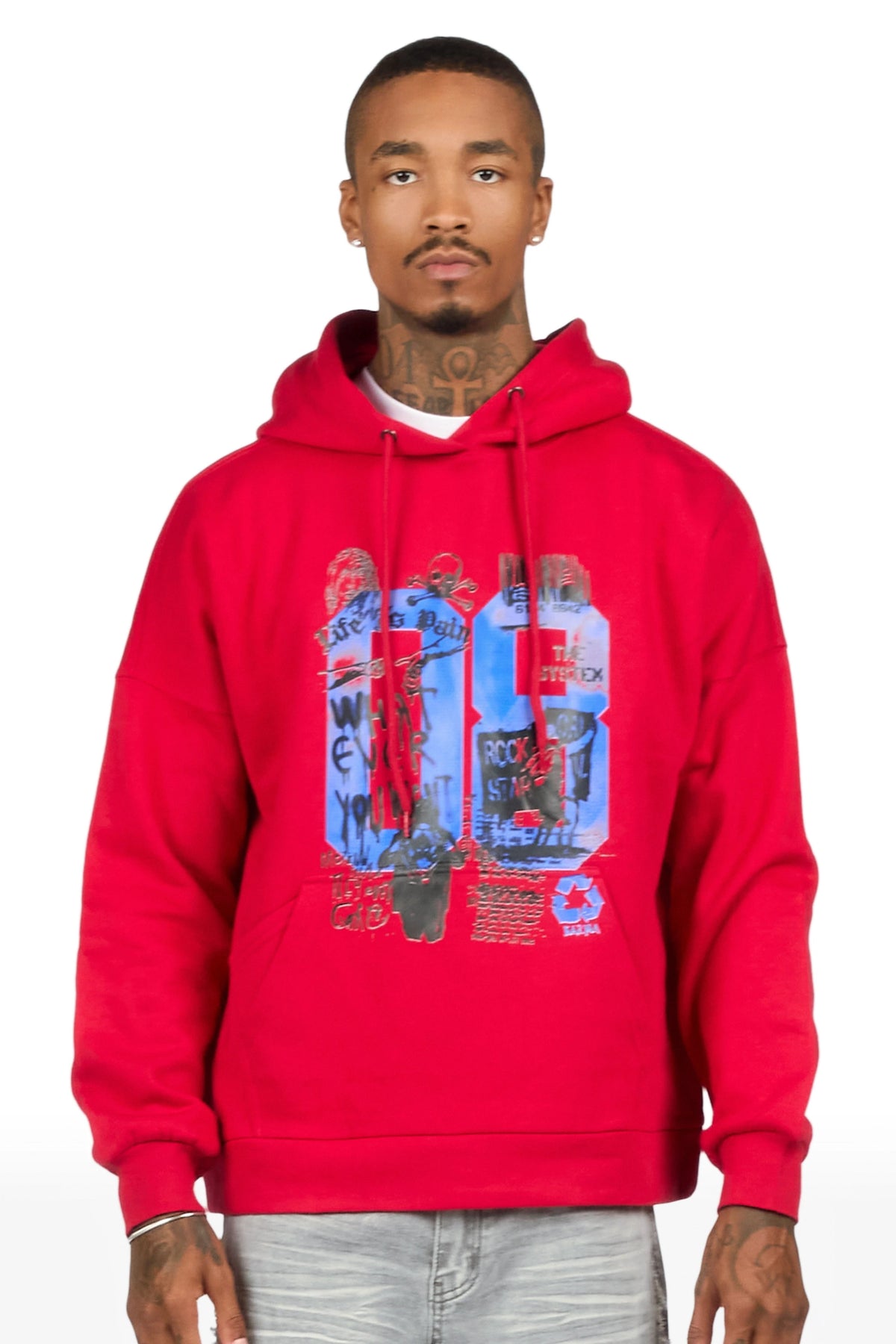Grill Burgundy Graphic Hoodie