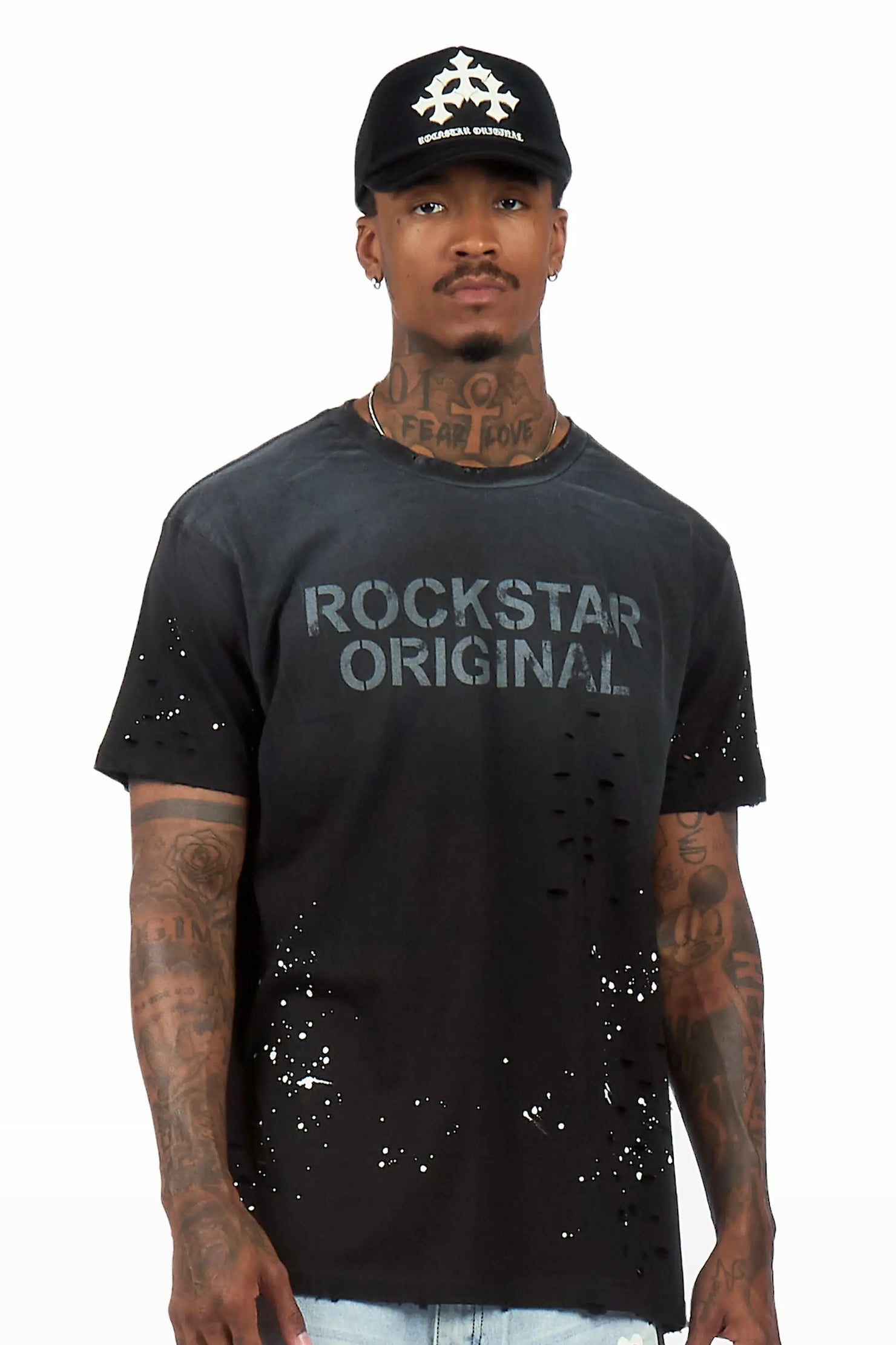 Reign Black/Black Oversized Graphic T-Shirt