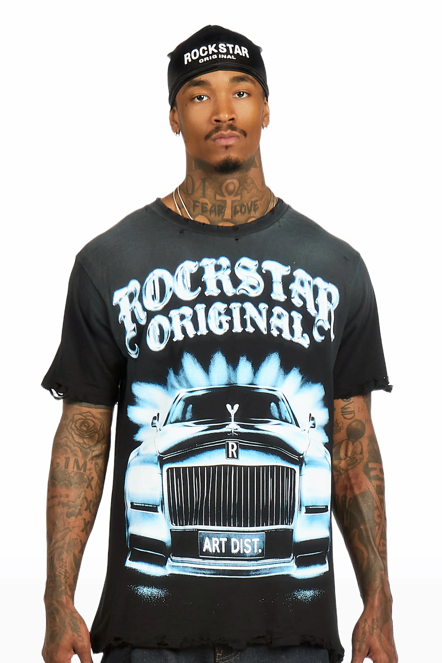 Rolls Black Oversized Graphic T-Shirt