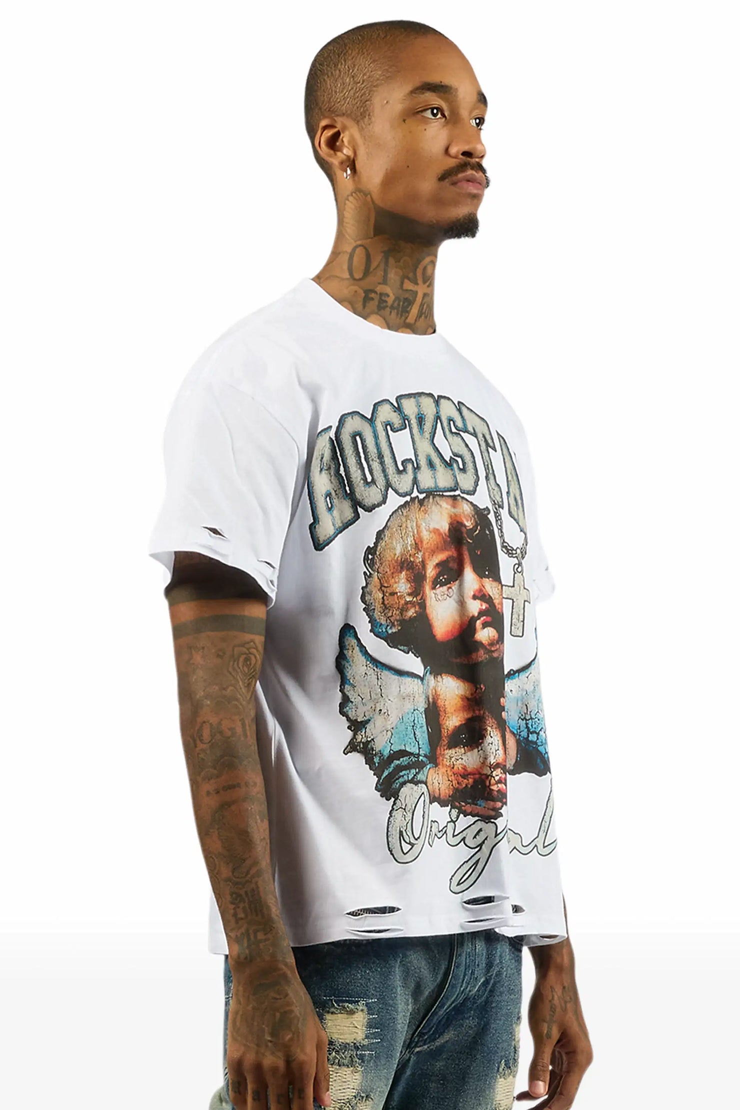 Dieter White Oversized Graphic T-Shirt