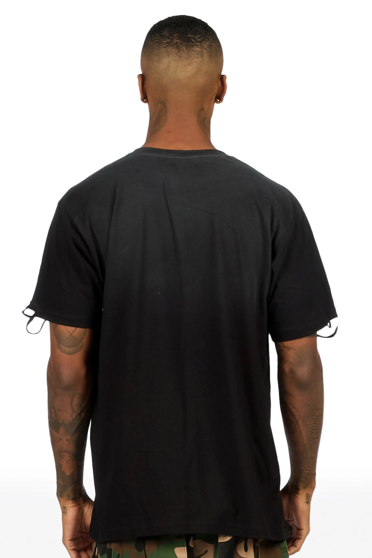 Kyson Black Oversized Graphic T-Shirt