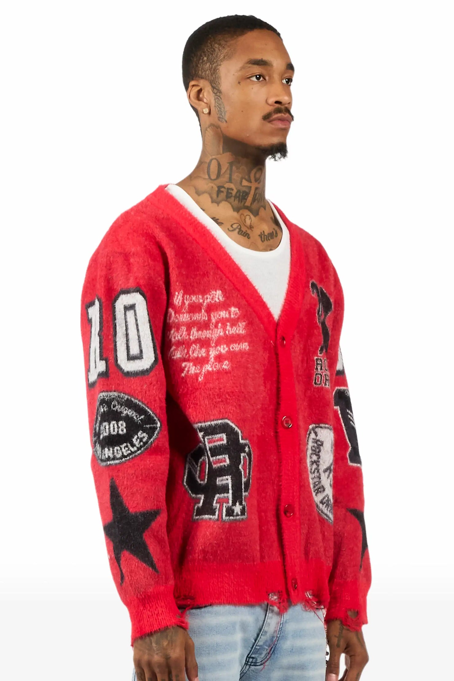 Delling Red Knit Sweater