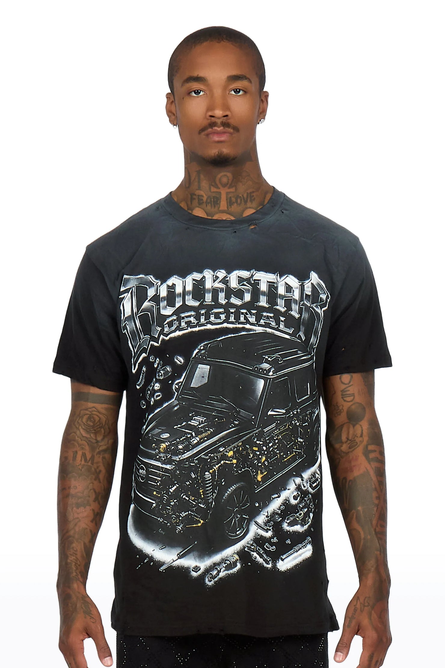 Mazon Black Oversized Graphic T-Shirt