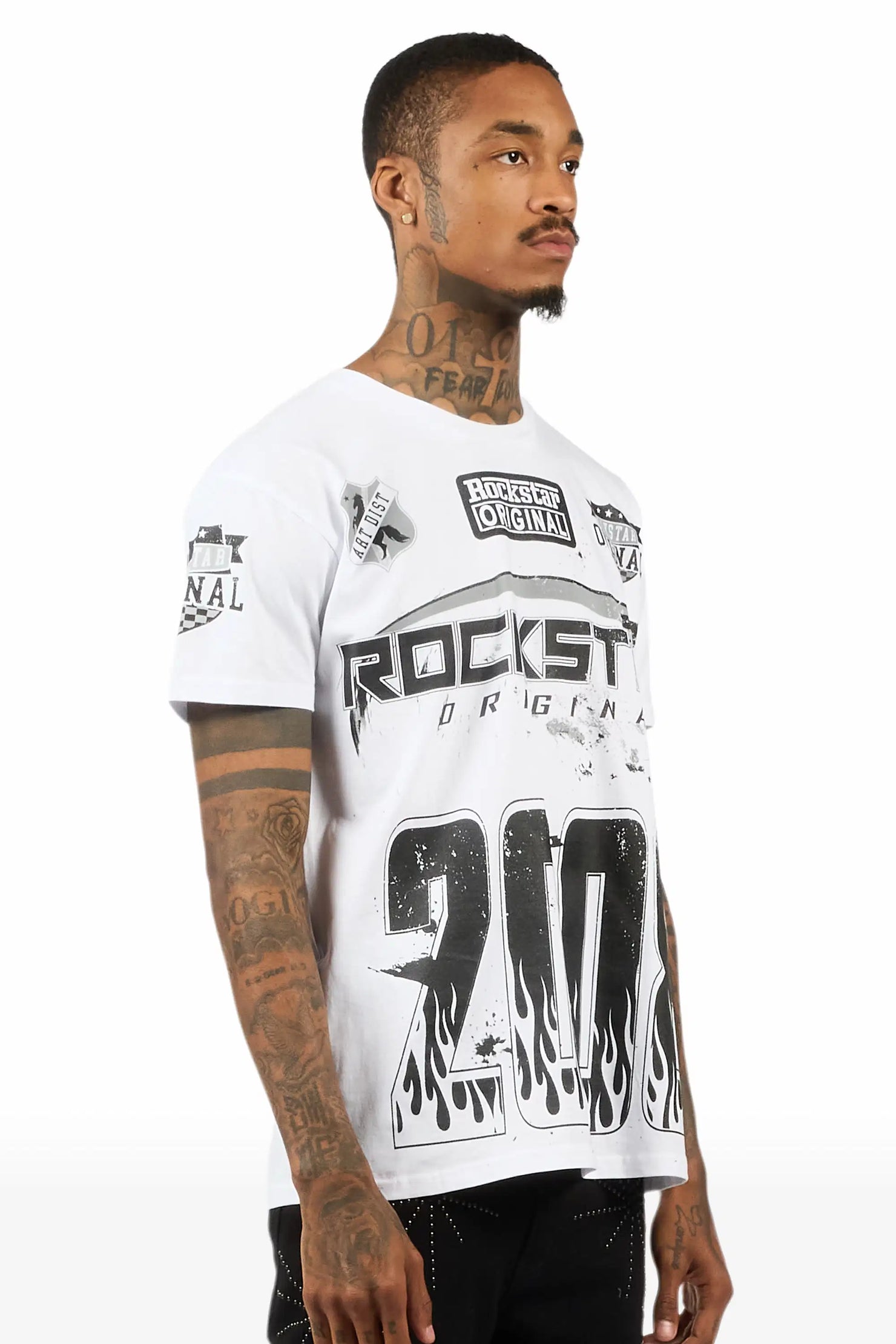 Amos 2.0 White/Black Graphic T-Shirt