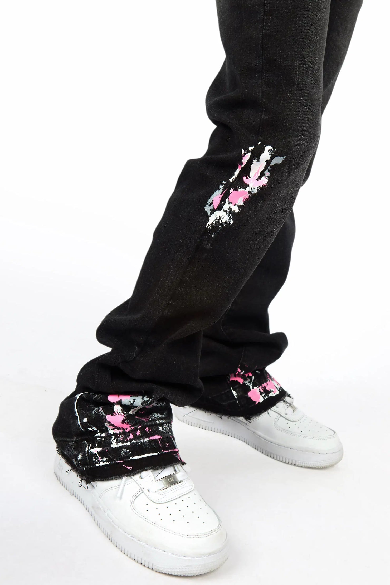 Girls Alora Grey/Dark Grey T-Shirt Stacked Jean Set
