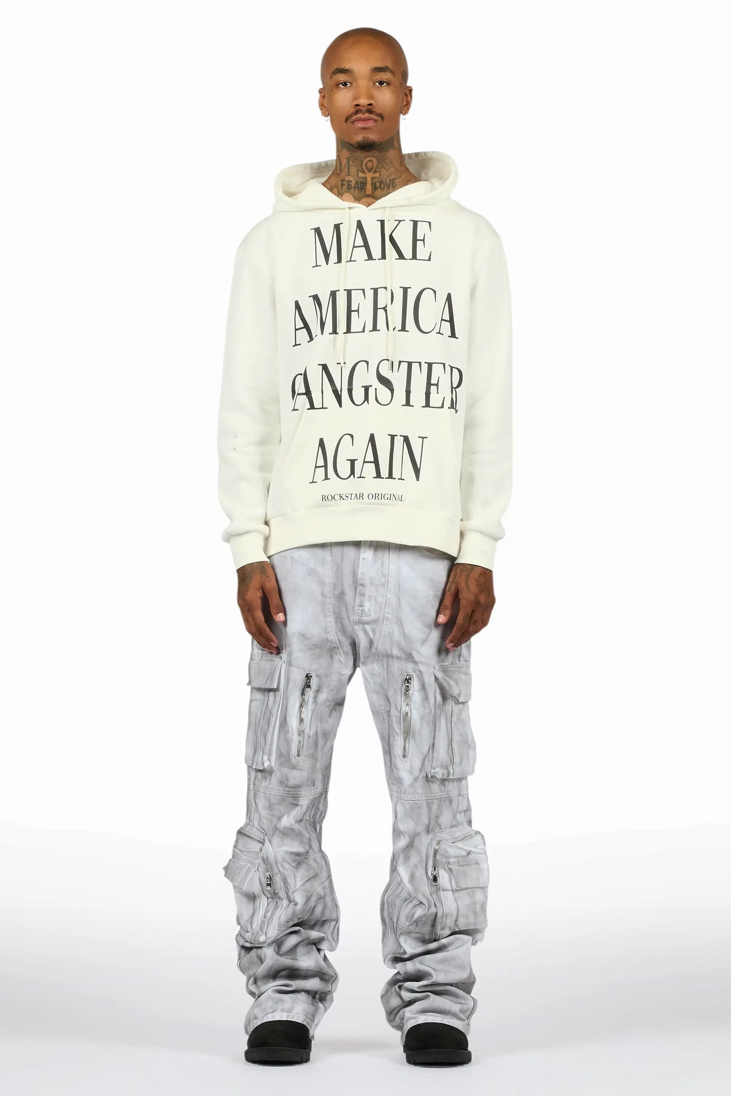 Ermis Dirty White Baggy Jeans