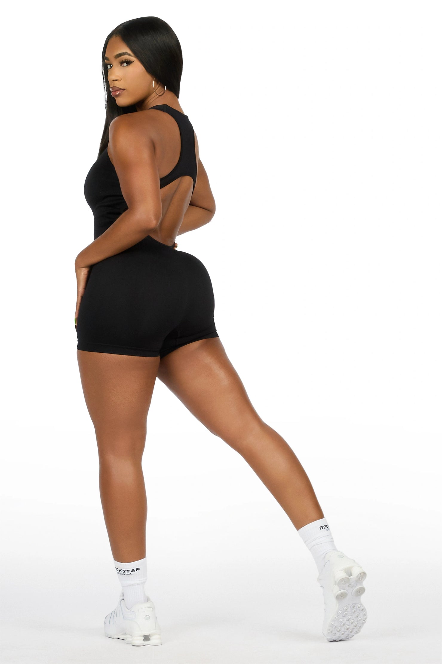 Sharissa Black Active Romper