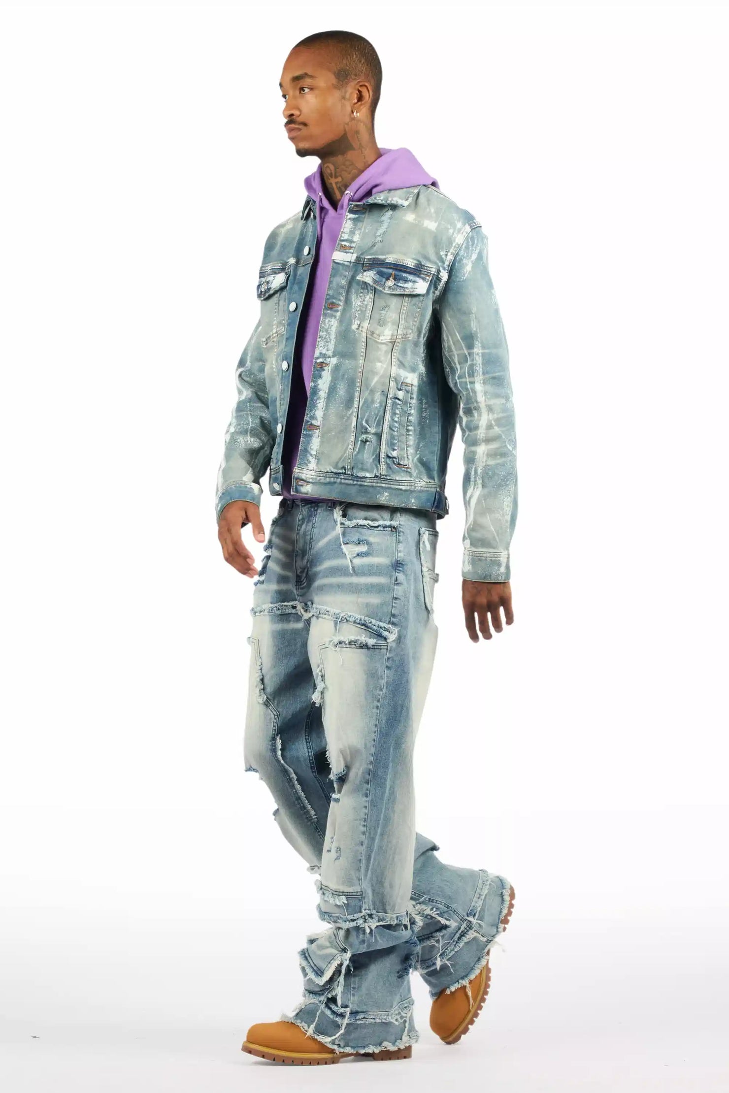 Gritty Blue Baggy Jeans