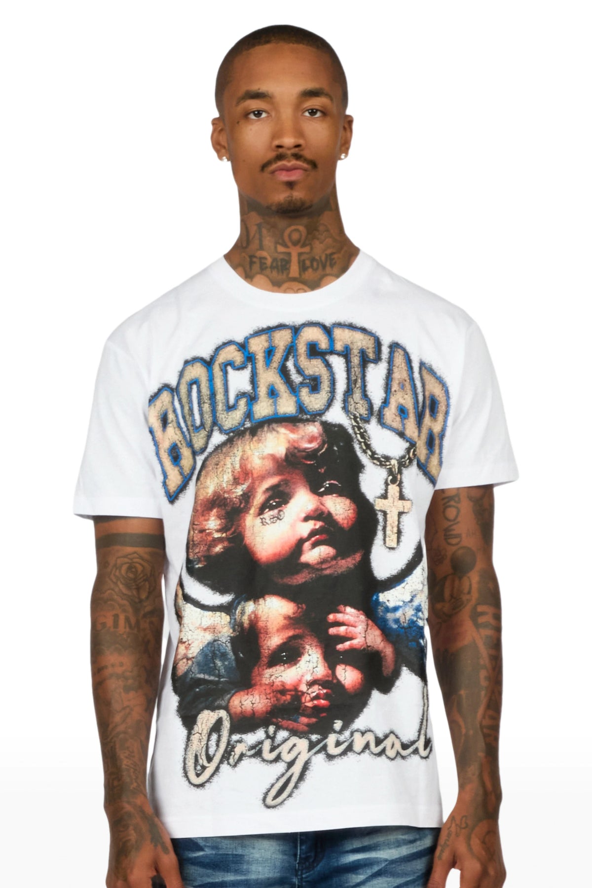 Deiter 2.0 White Oversized Graphic T-Shirt