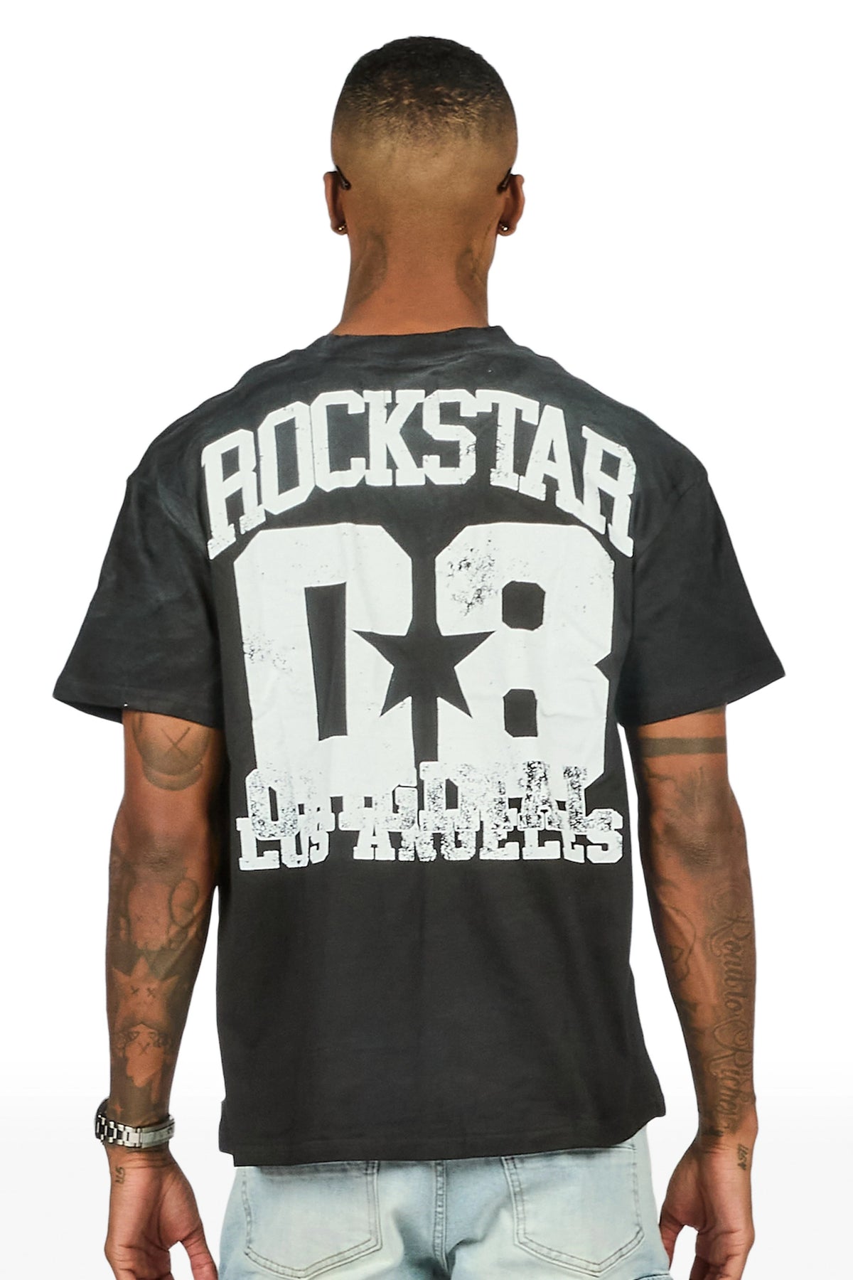 Kalix Black Oversized Graphic T-Shirt