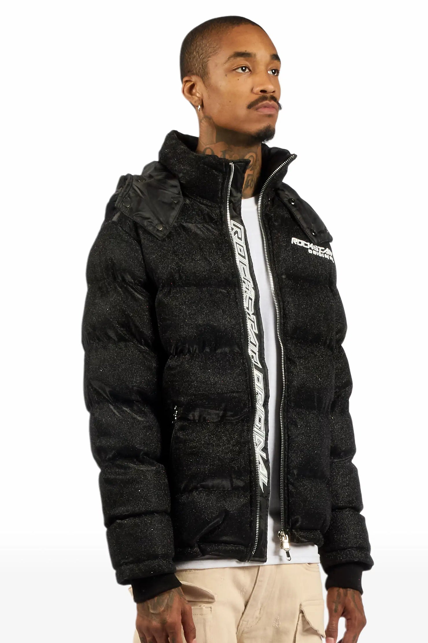 Gleam Black Puffer Jacket