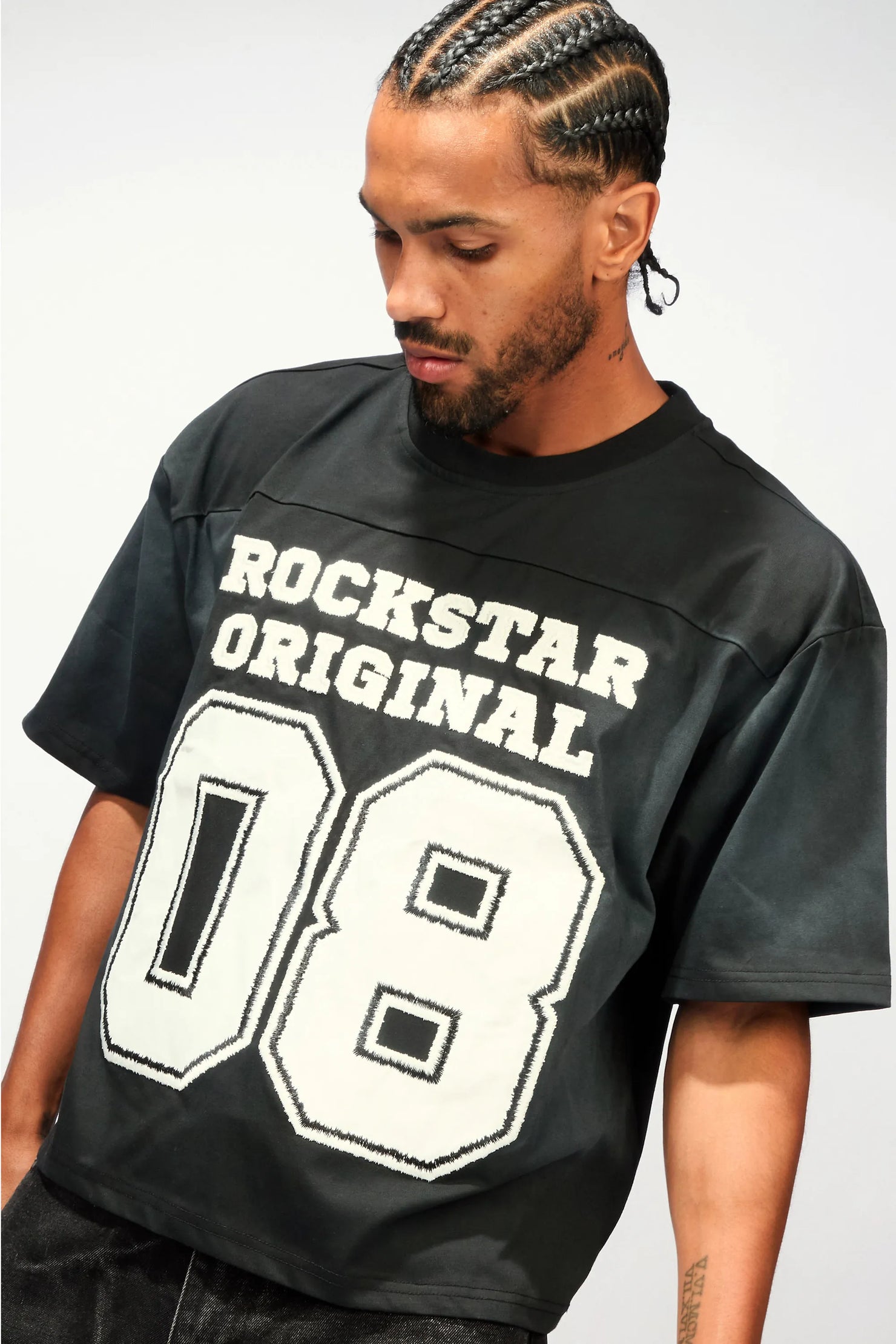 Dasar Black 3/4 Boxy Crop Tee