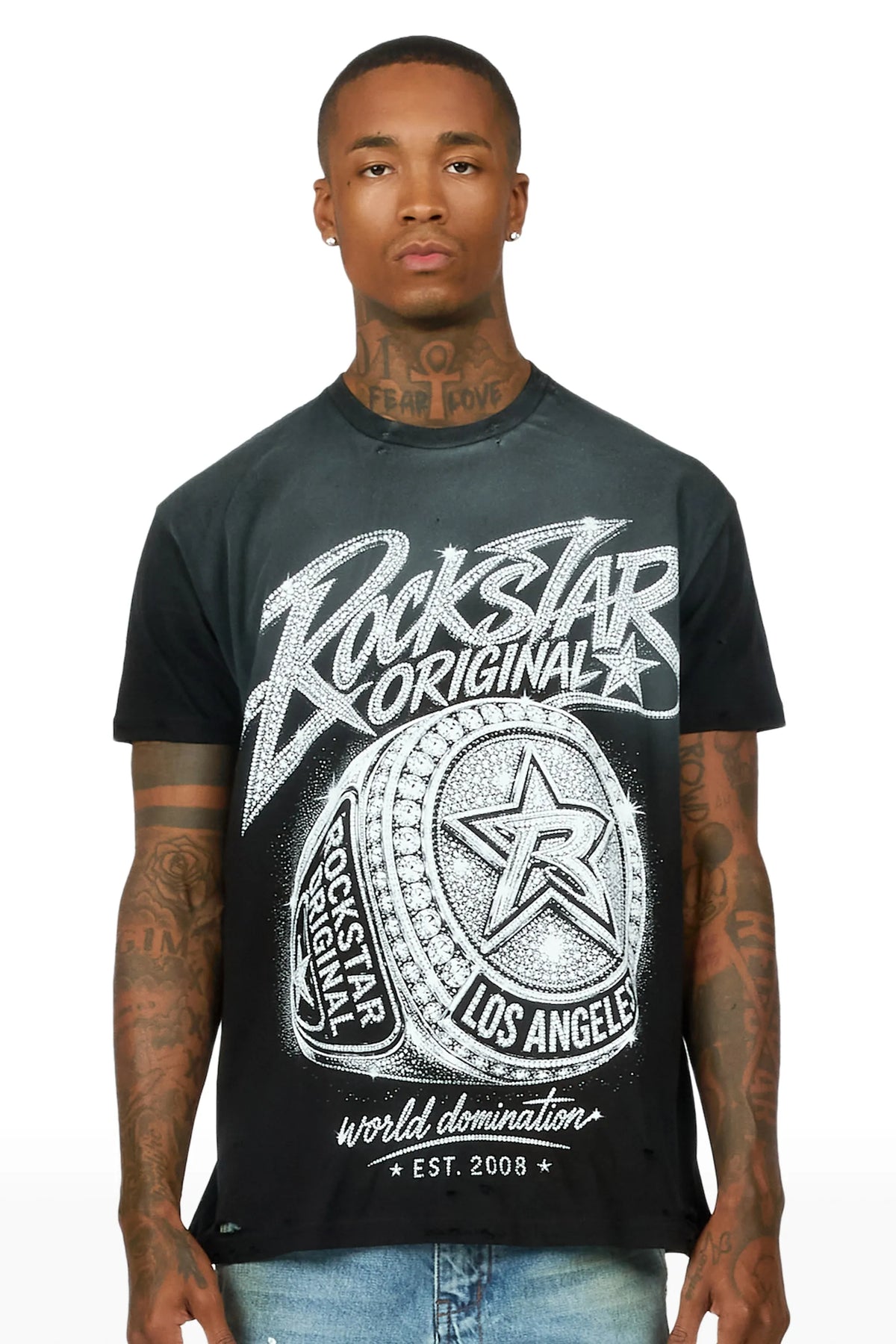 Danton Black Oversized Graphic T-Shirt