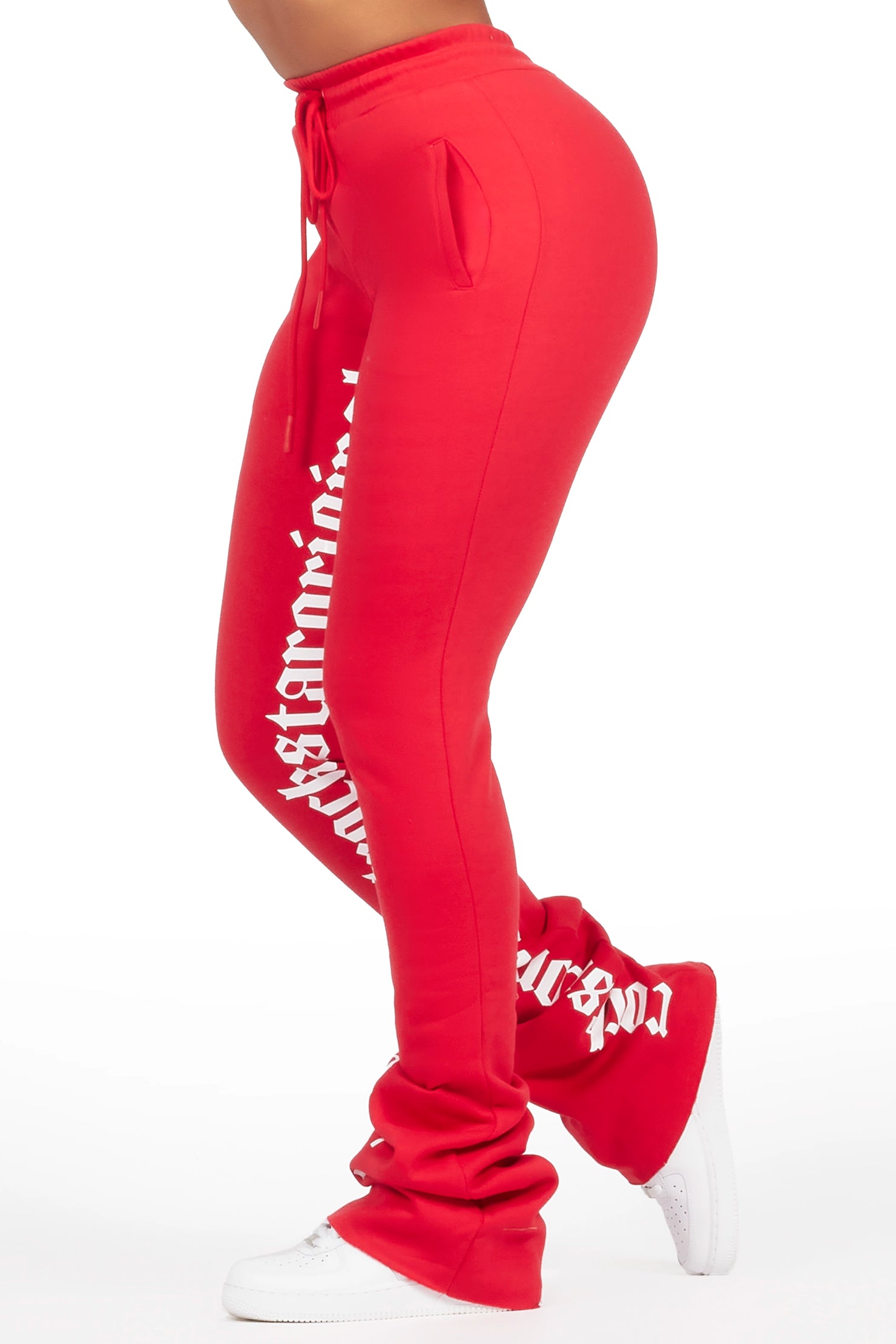 Blakely Red Super Stacked Pant