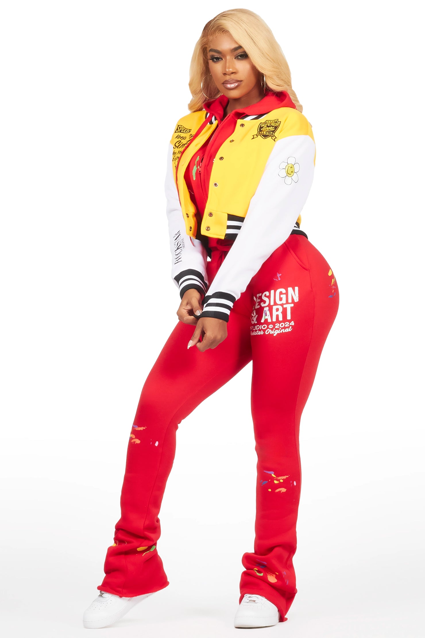 Krizia Gold Varsity Jacket