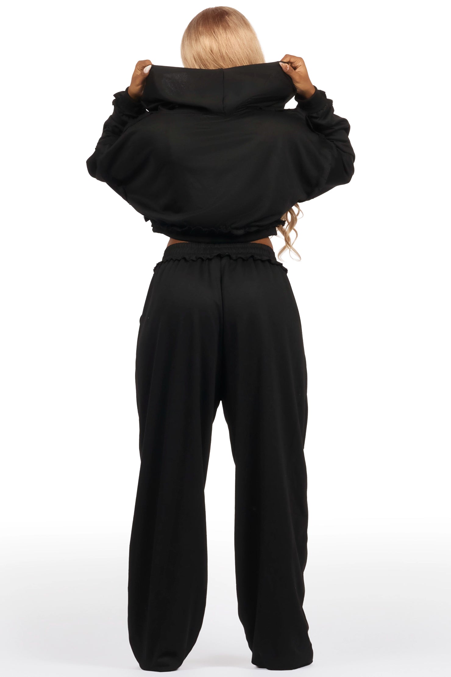 Corrina Black French Terry Oversized Trackset