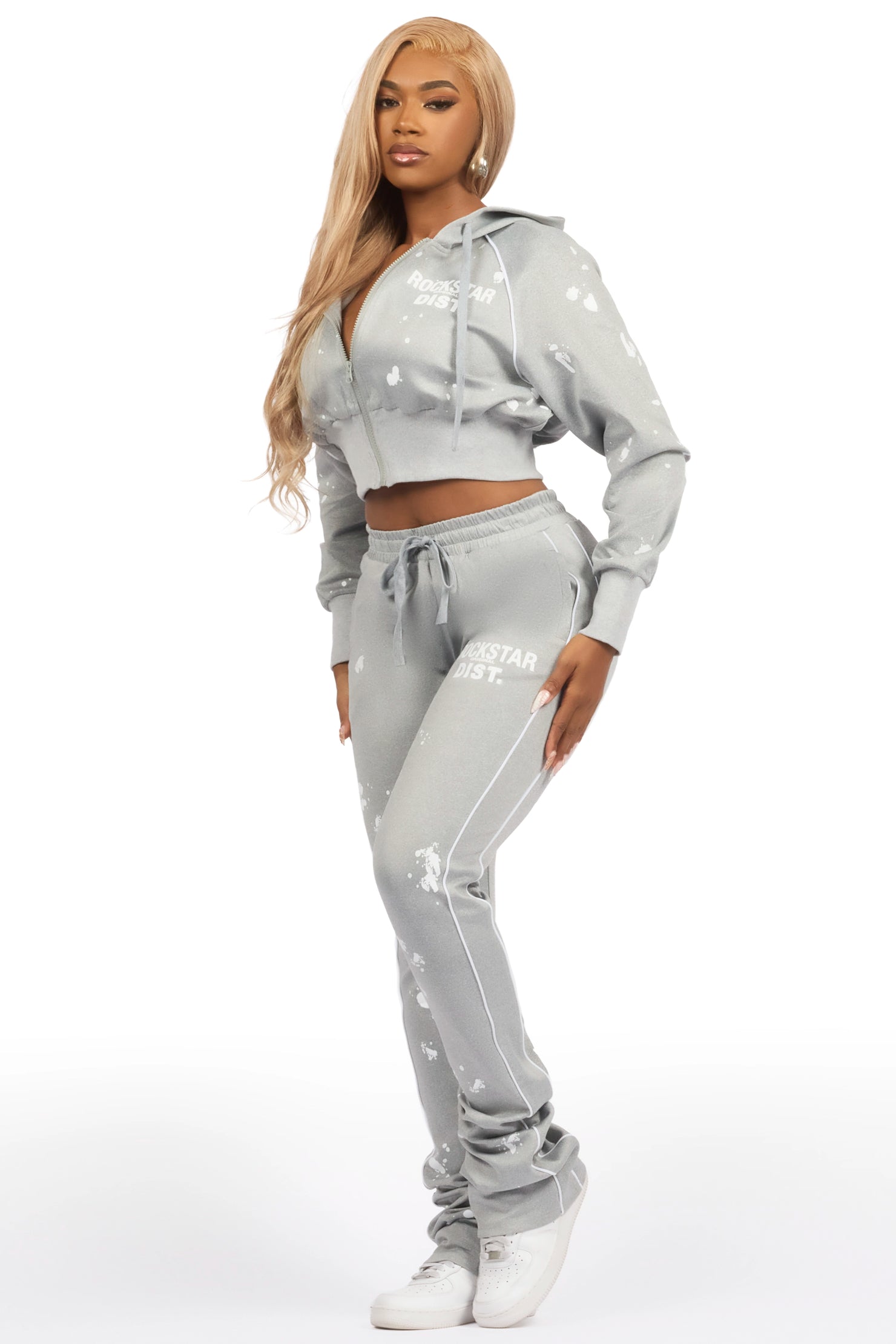 Maxine Heather Grey Tricot Stacked Trackset