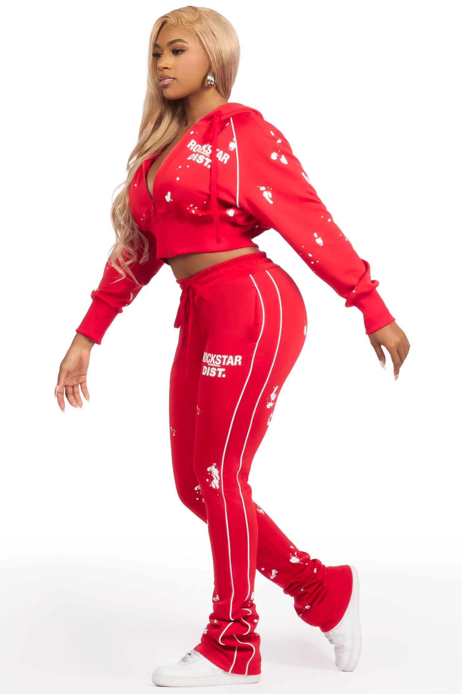 Maxine Red Tricot Stacked Trackset