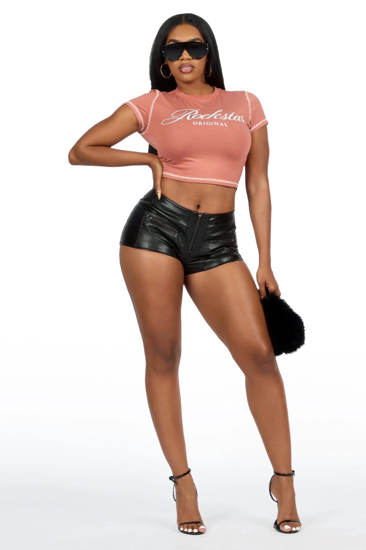 Sharae Mocha Baby Tee Shirt