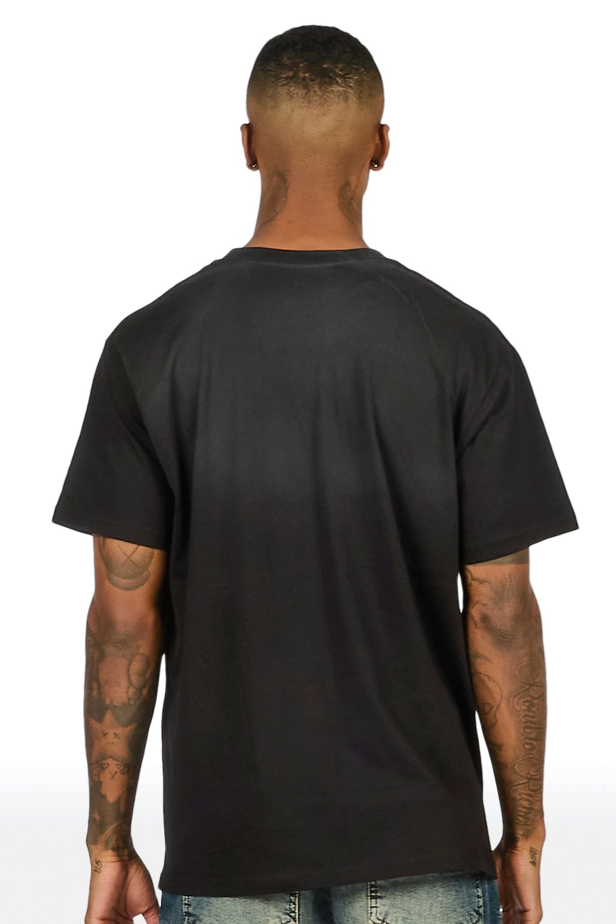 Cassell Black Oversized Graphic T-Shirt