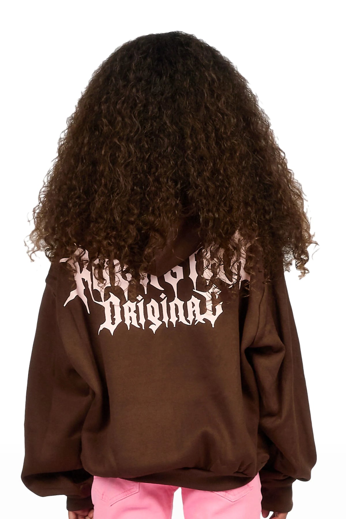 Girls Twinkle 2.0 Cocoa/Pink Zip Up Hoodie
