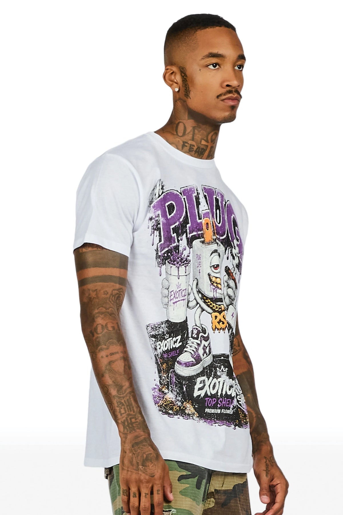 Voss White Oversized Graphic T-Shirt