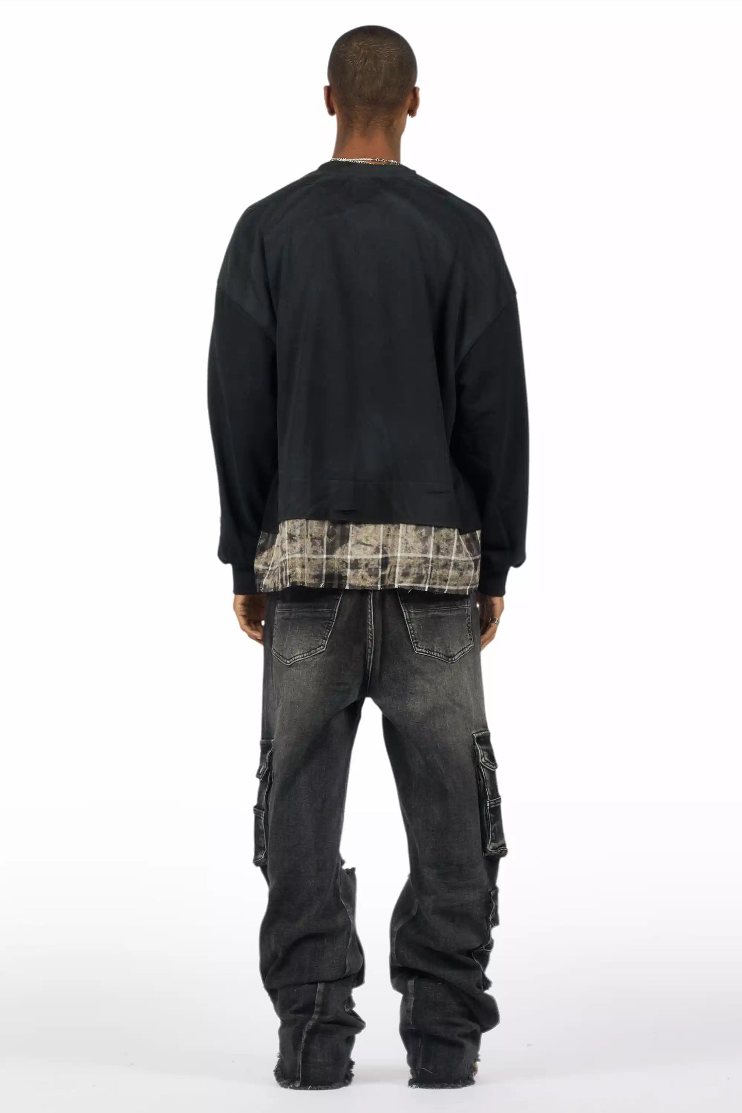 Keylor Washed Black Baggy Fit Jean