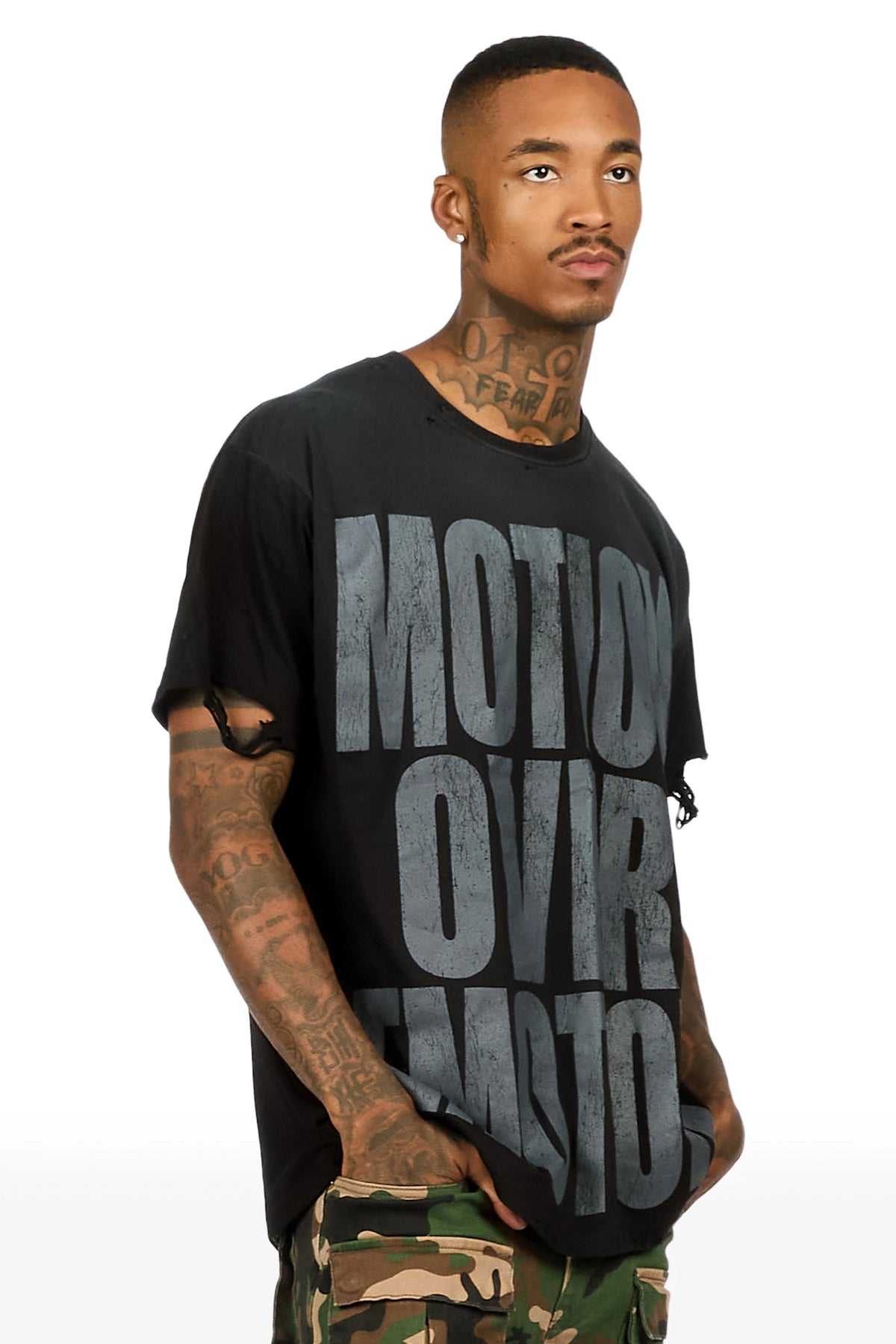 Rafe Black Oversized Graphic T-Shirt