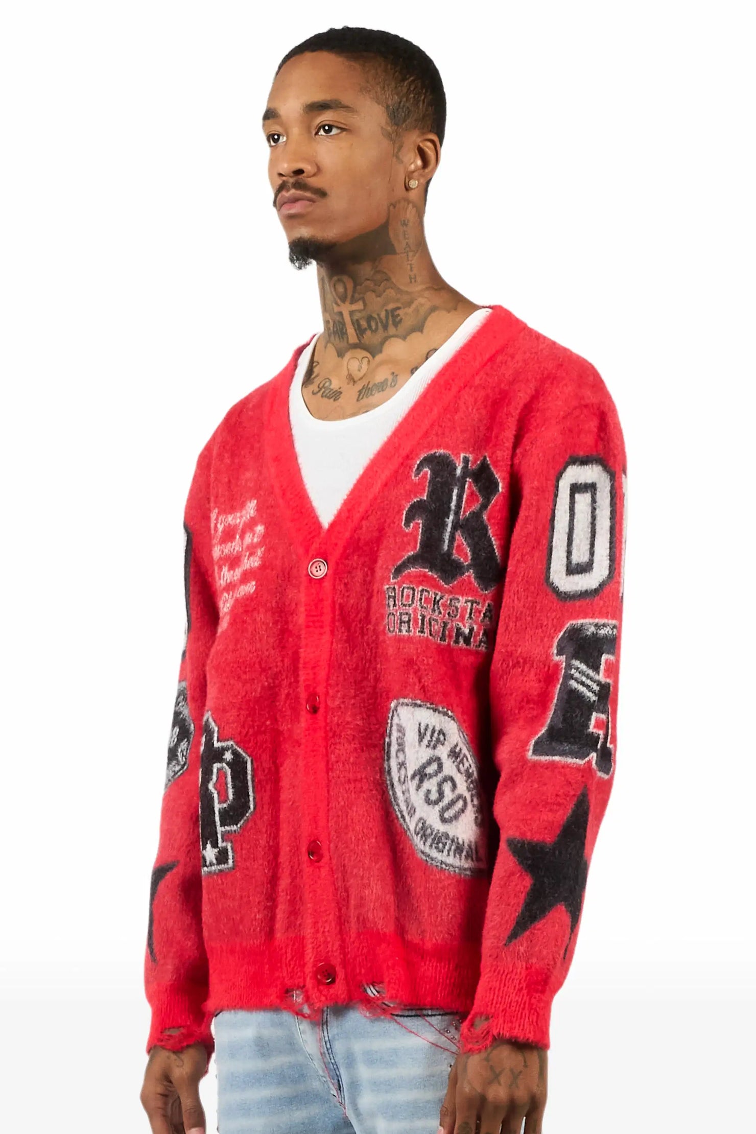 Delling Red Knit Sweater