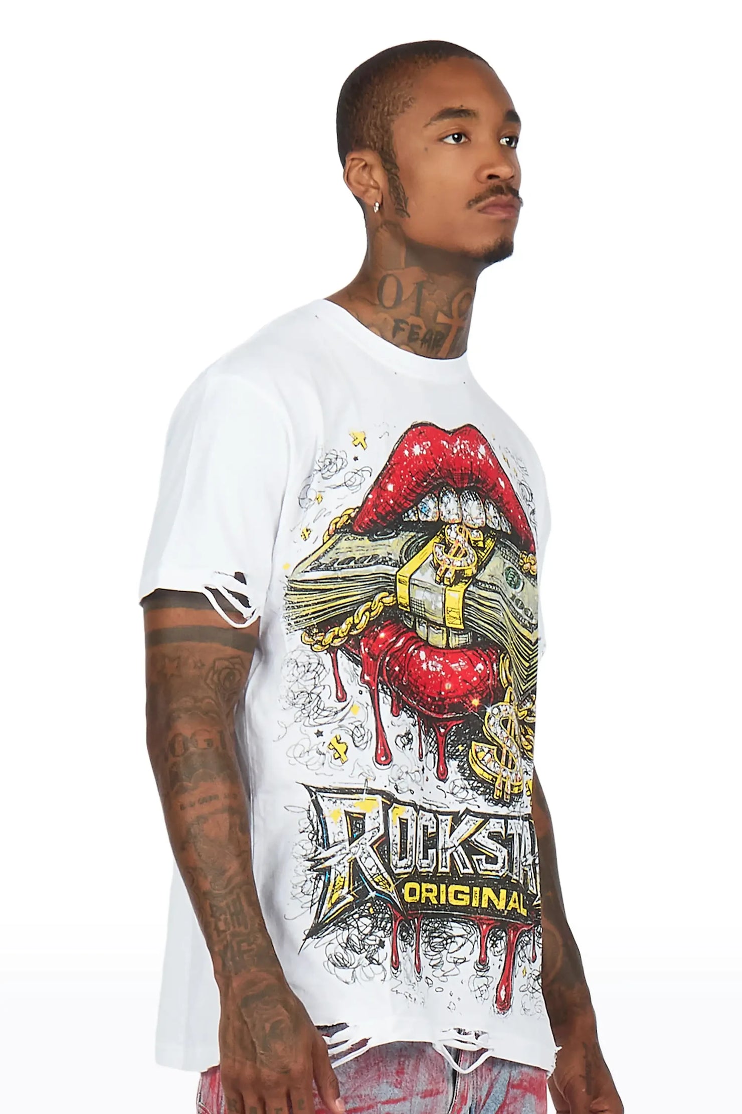 Tevyn White Oversized Graphic T-Shirt
