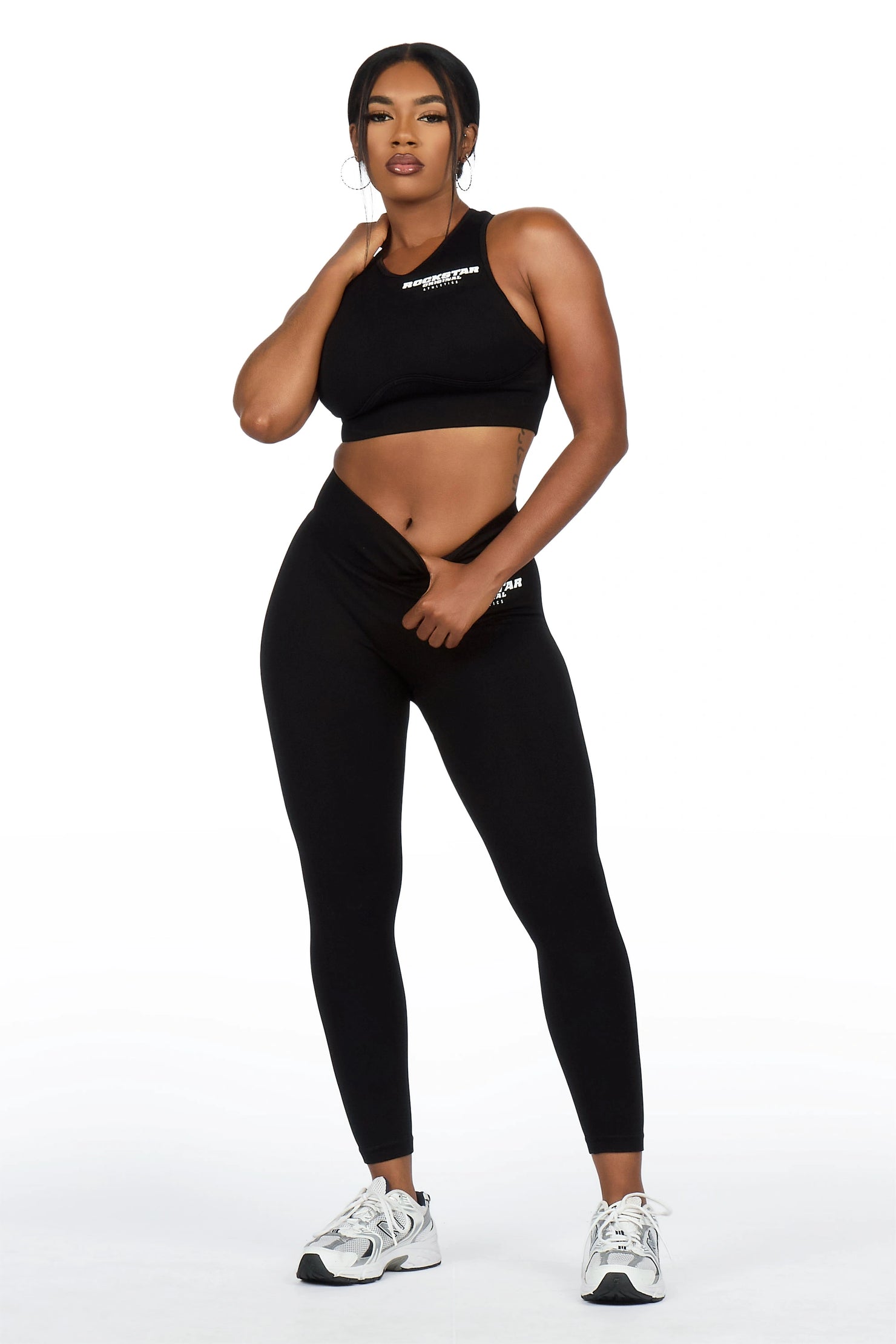 Brevyn Black Tank Active Legging Set